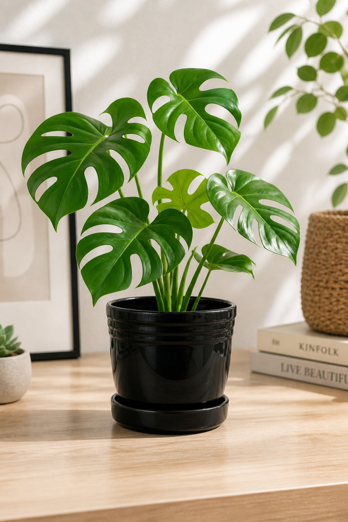 Ceramic Saucer Pot 12 cm Black • • Modern Living Room Balcony Living Room & Kitchen Layout Plant Flower Layout Balcony Decoration Flower Pot Earthen Living Room Pot
