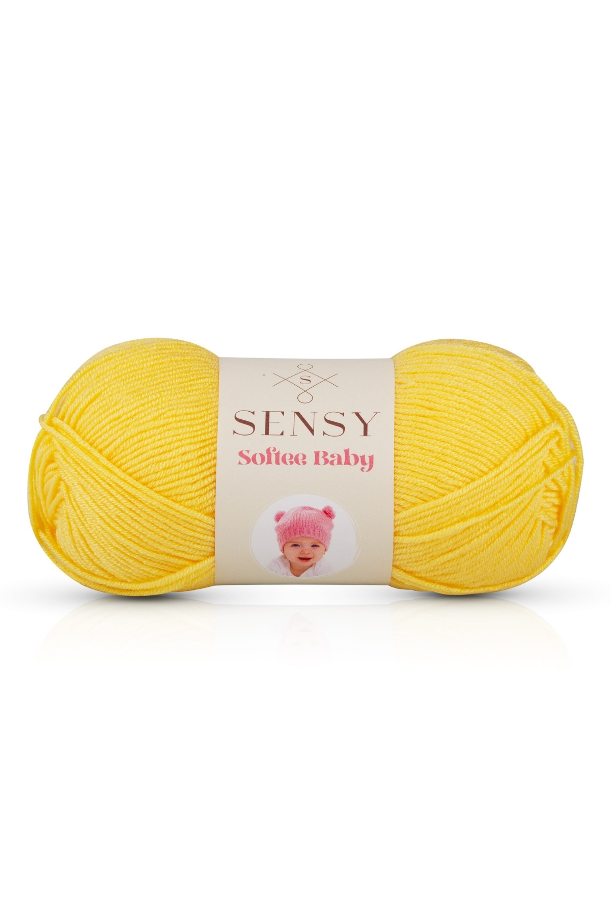 Premium Softee Baby Hand Knitting Rope Baby Rope Sweater Vest Rope Beanie Booties Baby Blanket Rope Yellow