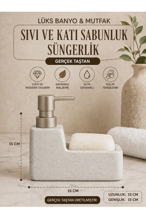 düzenya Siyah taş sıvı sabunluk ve katı sabunluk