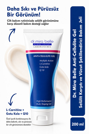 Dr. Mira Belle Derma Expert Anti-Cellulite Gel L-Carnitine Gotu Kola Q10 Selü...