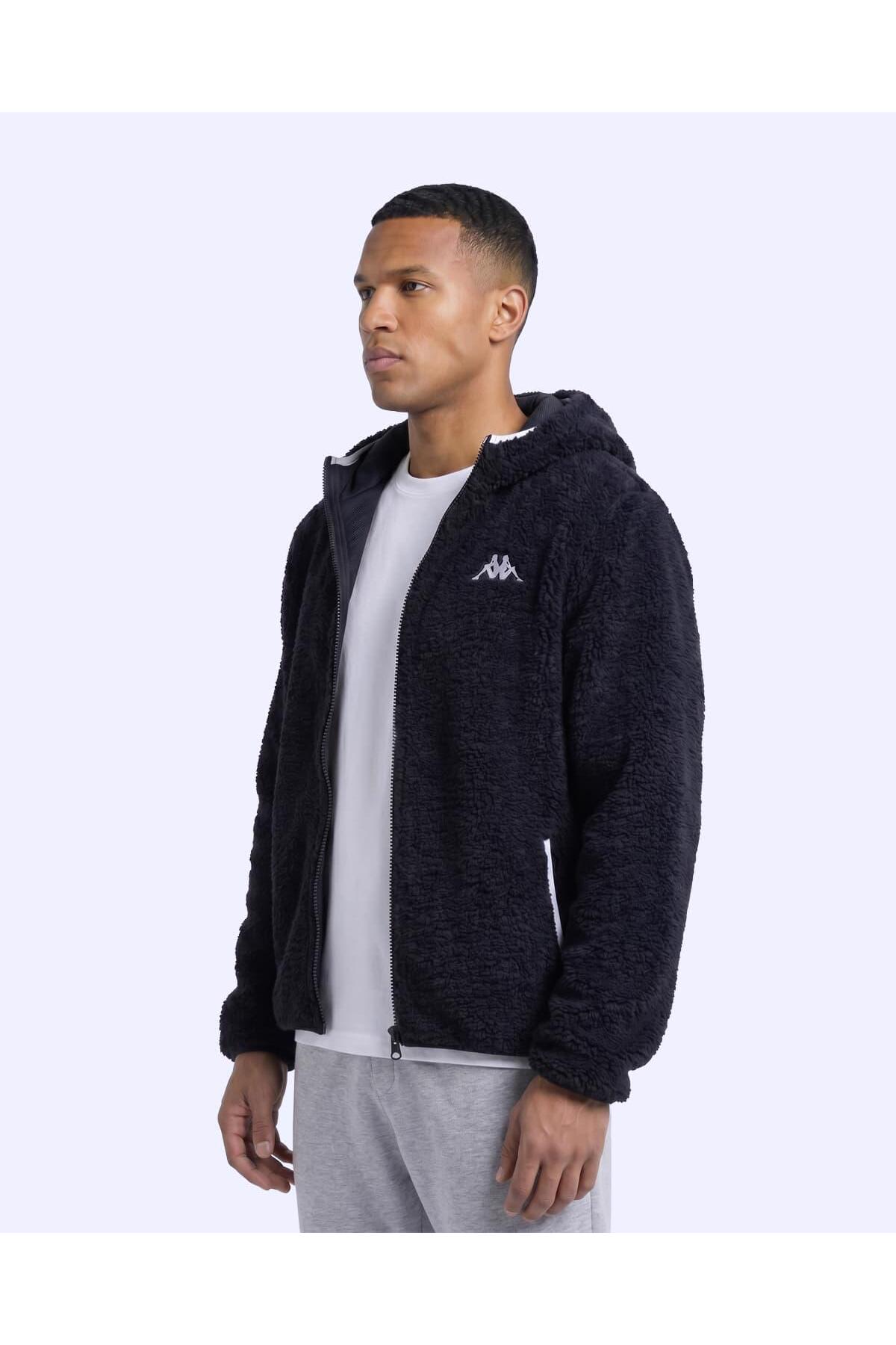 Kappa Mesa Sherpa Erkek Siyah Regular Sherpa Mont görsel 3