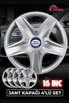 YONGA OTO AKSESUAR Ford Transit Jant Kapağı 16 İnç Kırılmaz 4'lü + 4 Amblem +...