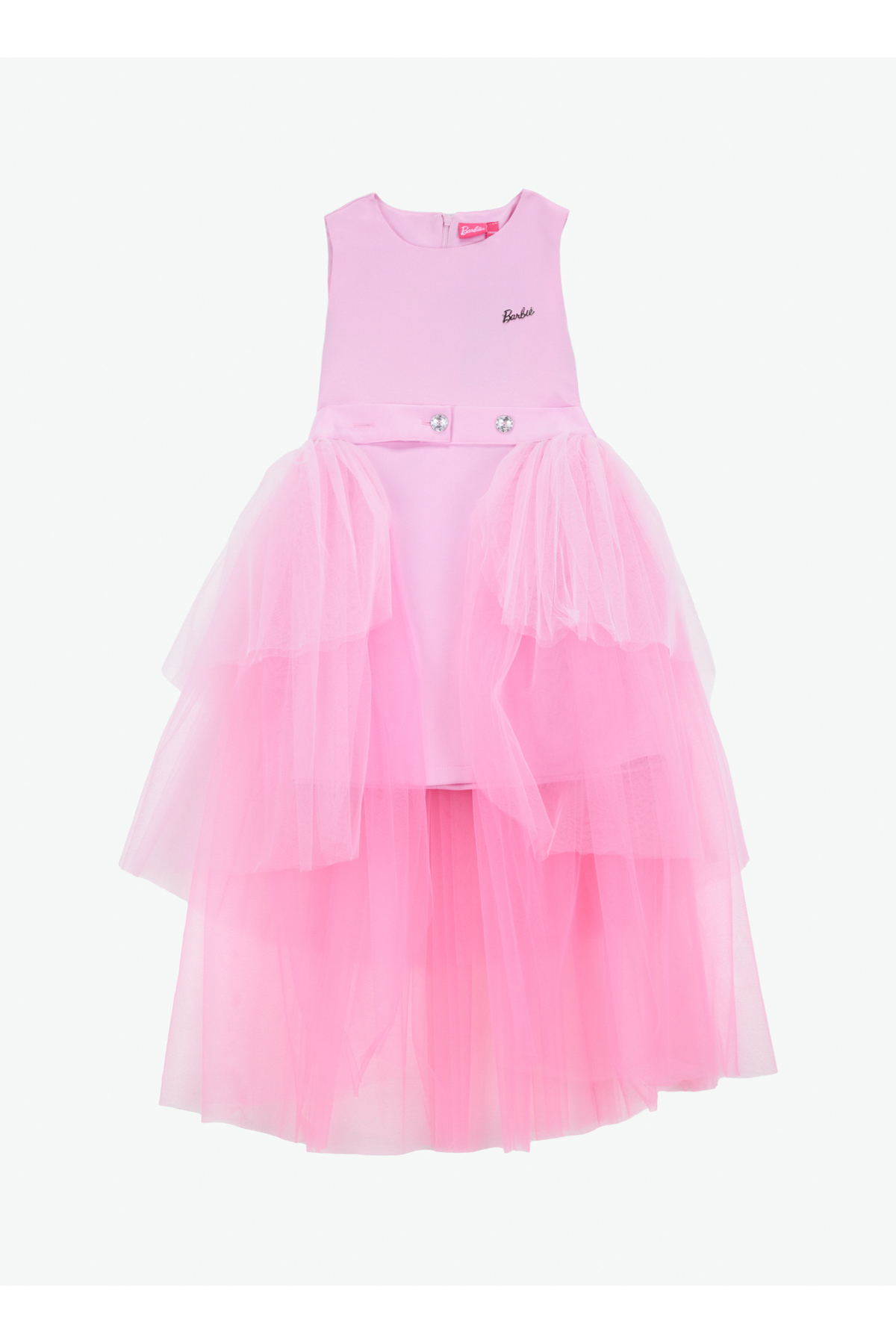 Barbie Pembe Kız Çocuk Abiye Elbise BRB6SG-ELB6523