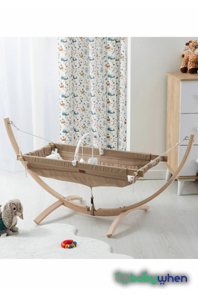 babywho Bw2111 - Ahşap Bebek Hamak Beşik - Sallanır Sabitlenir Hamak Beşik - ...