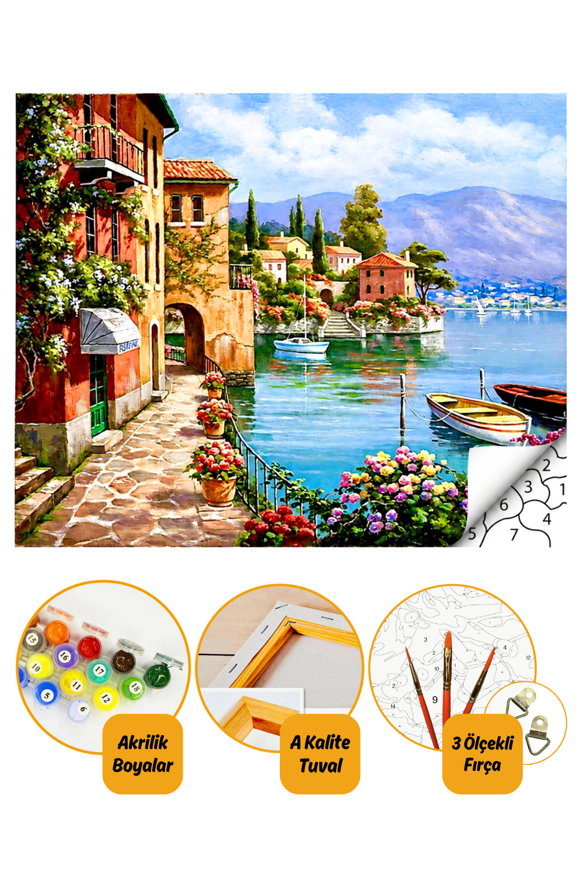 Talehobby Sayılarla Boyama Hobi Seti 40x50cm Kasnağa Gerilidir Talehobby Sayılarla Boyama Hobi Seti 40x50cm Kasnağa Gerilidir