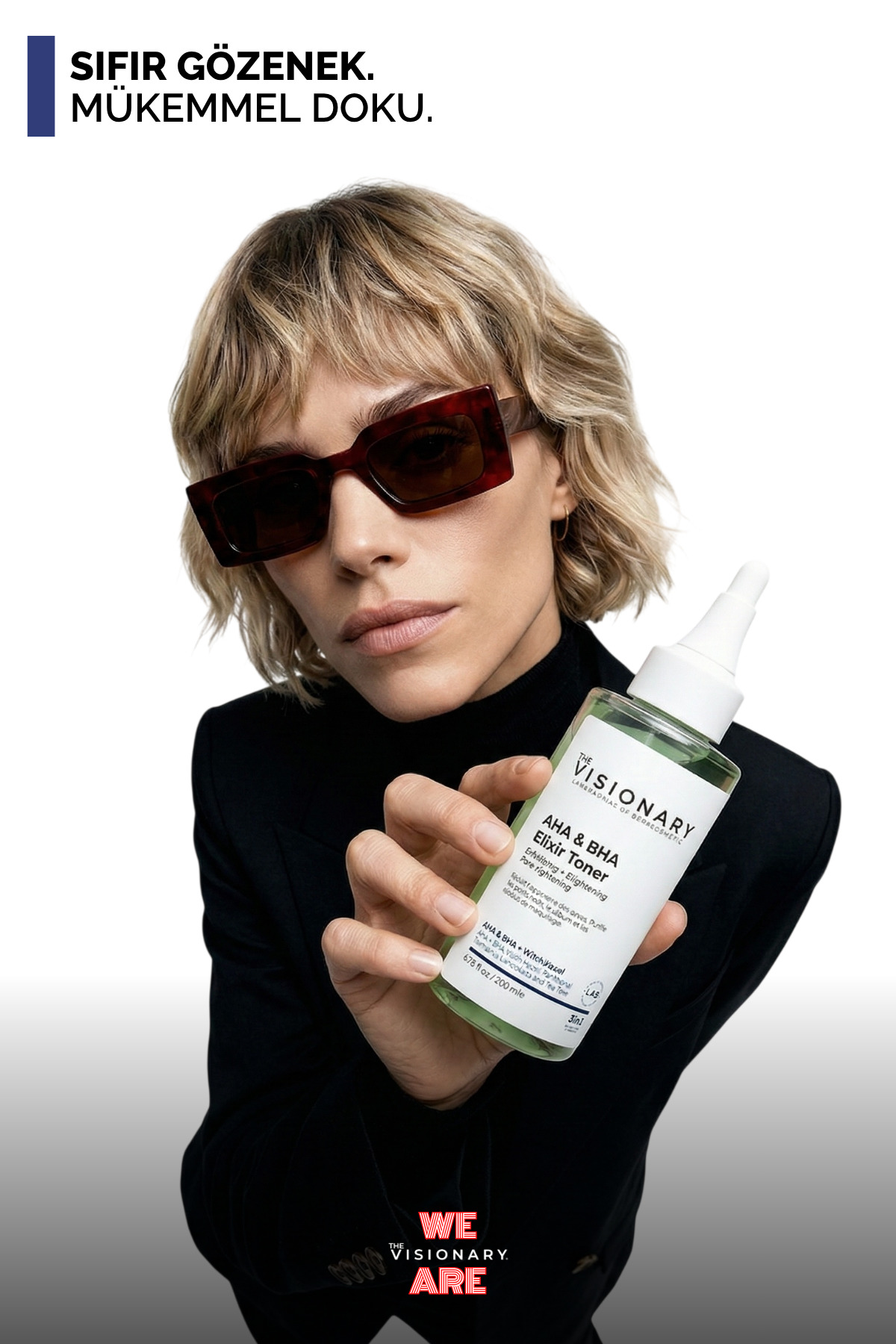 AHA & BHA - Cadı Fındığı İçeren Gözenek Sıkılaştırıcı ve Canlandırıcı Tonik 200 mL — The Visionary AHA & BHA Elixir Toner — تصویر 3 از 5