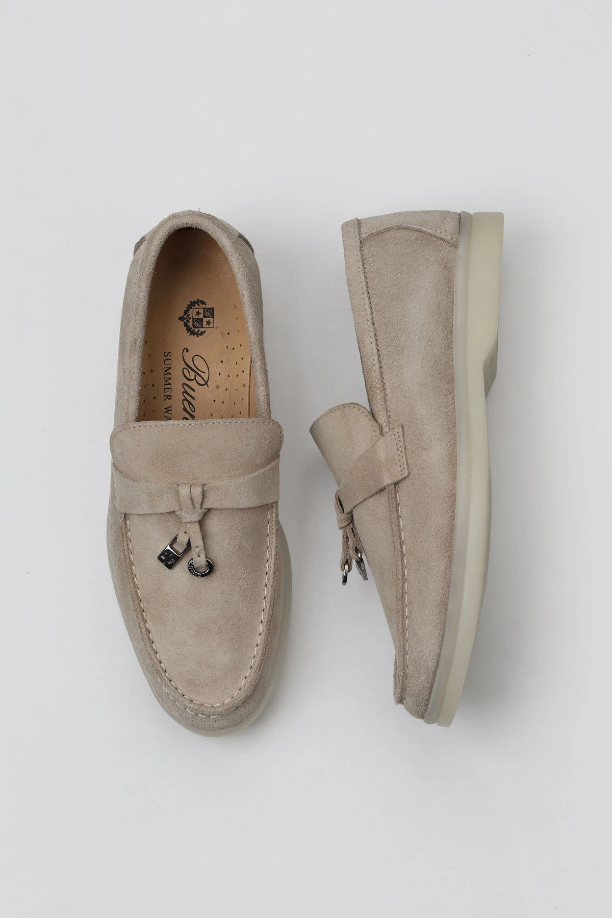 Beige Suede Women's Casual Shoes 05ws101