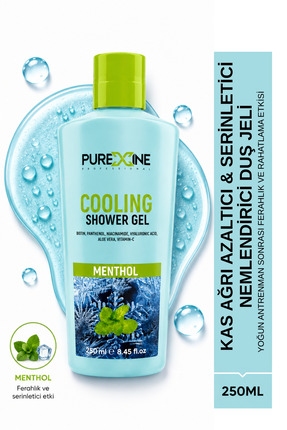 purexine professional Duş Jeli Nemlendirici serinletici & Kas Ağrı Azaltıcı jel