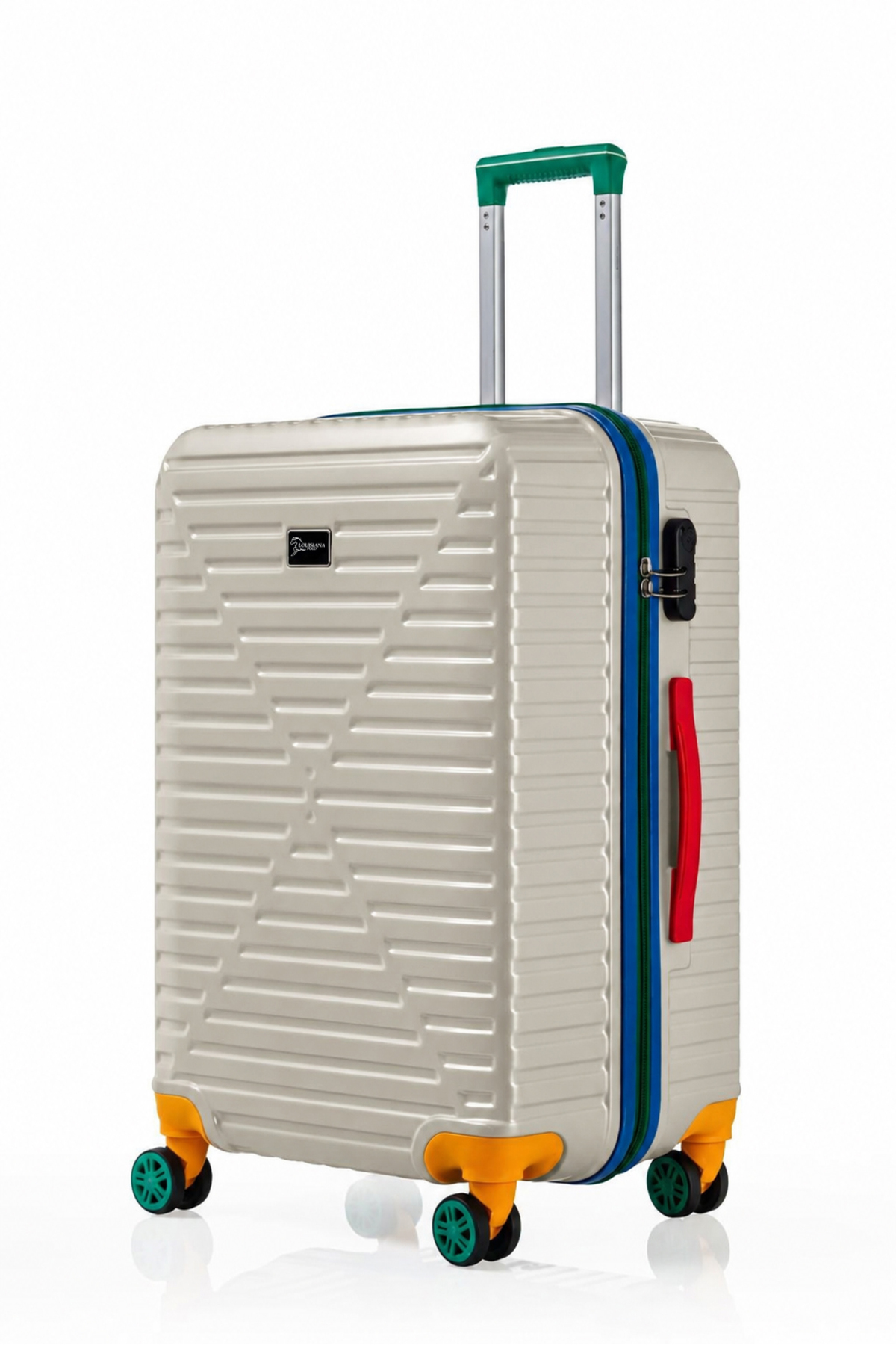 Medium 100% Polycarbonate Suitcase 4x2 Wheel Beige 1088