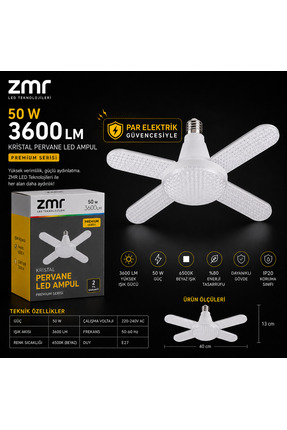 ZMR KRİSTAL PERVANE LED AMPUL ( BEYAZ IŞIK )