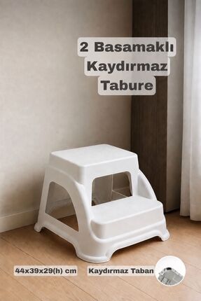Funny Life 2 Basamaklı Merdiven Tabure - Kaydırmaz Tabanlı Çok Amaçlı Basamak...