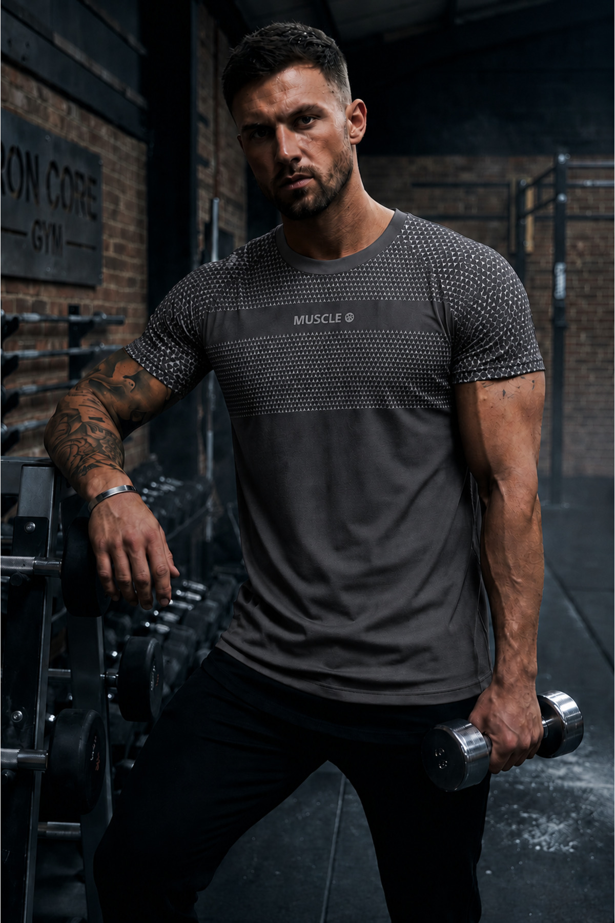 Ghassy Co Erkek Compression Sports Nem Emici Hızlı Kuruyan Renk Solmayan Atletik Fitness T-Shirt