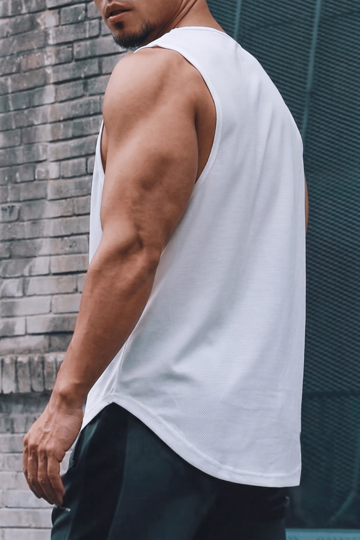 GENIUS STORE Erkek Sporcu Atleti Sıfır Kol Tişört Fitness Gym Antrenman Tişörtü Ter Tutmayan Atlet görsel 3
