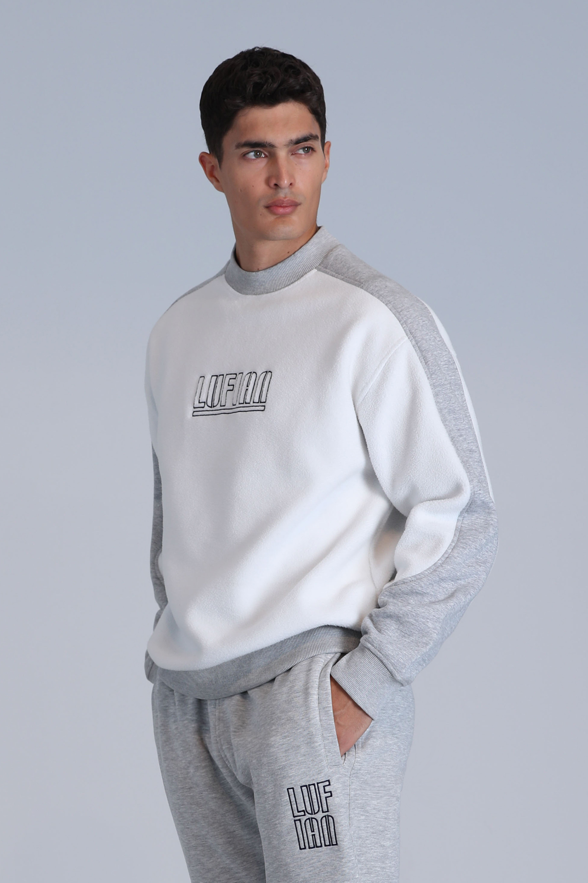 Lufian Vıler Erkek Sweatshirt Beyaz görsel 5