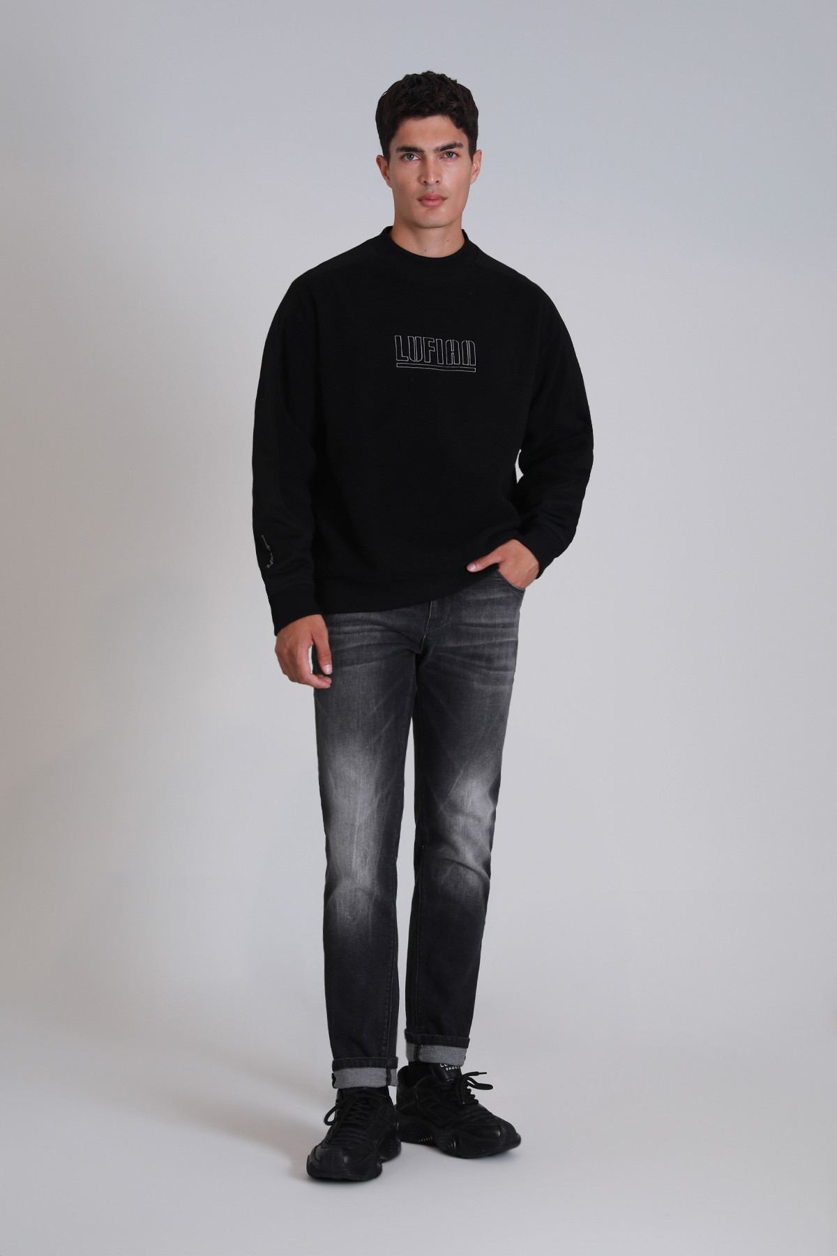 Lufian Vıler Erkek Sweatshirt Siyah görsel 2