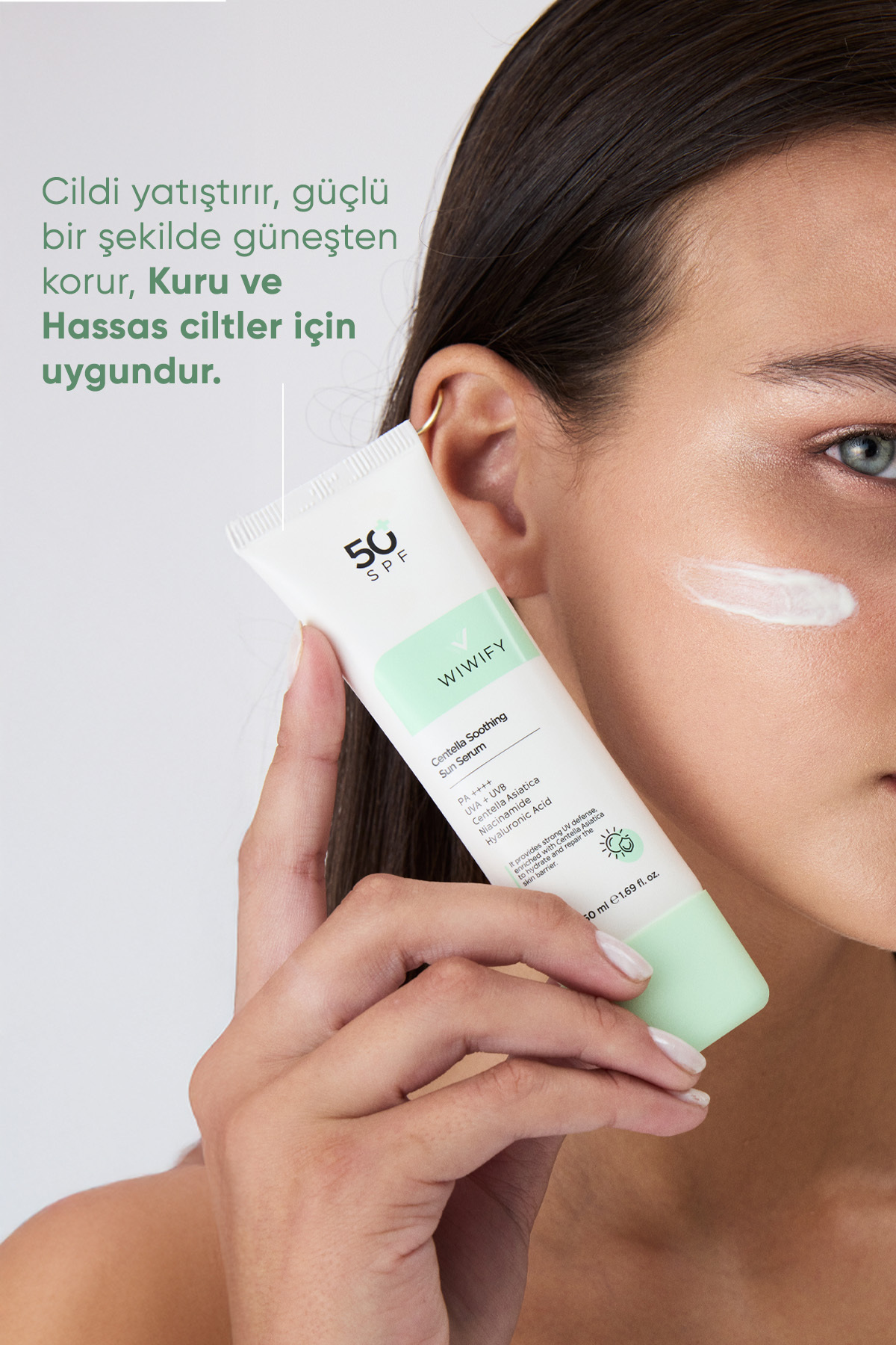 Yatıştırıcı Onarıcı Yüksek Korumalı Centella Soothing Sun Serum Spf 50+ Pa++++ 50ml Güneş Kremi — 112 — تصویر 3 از 7