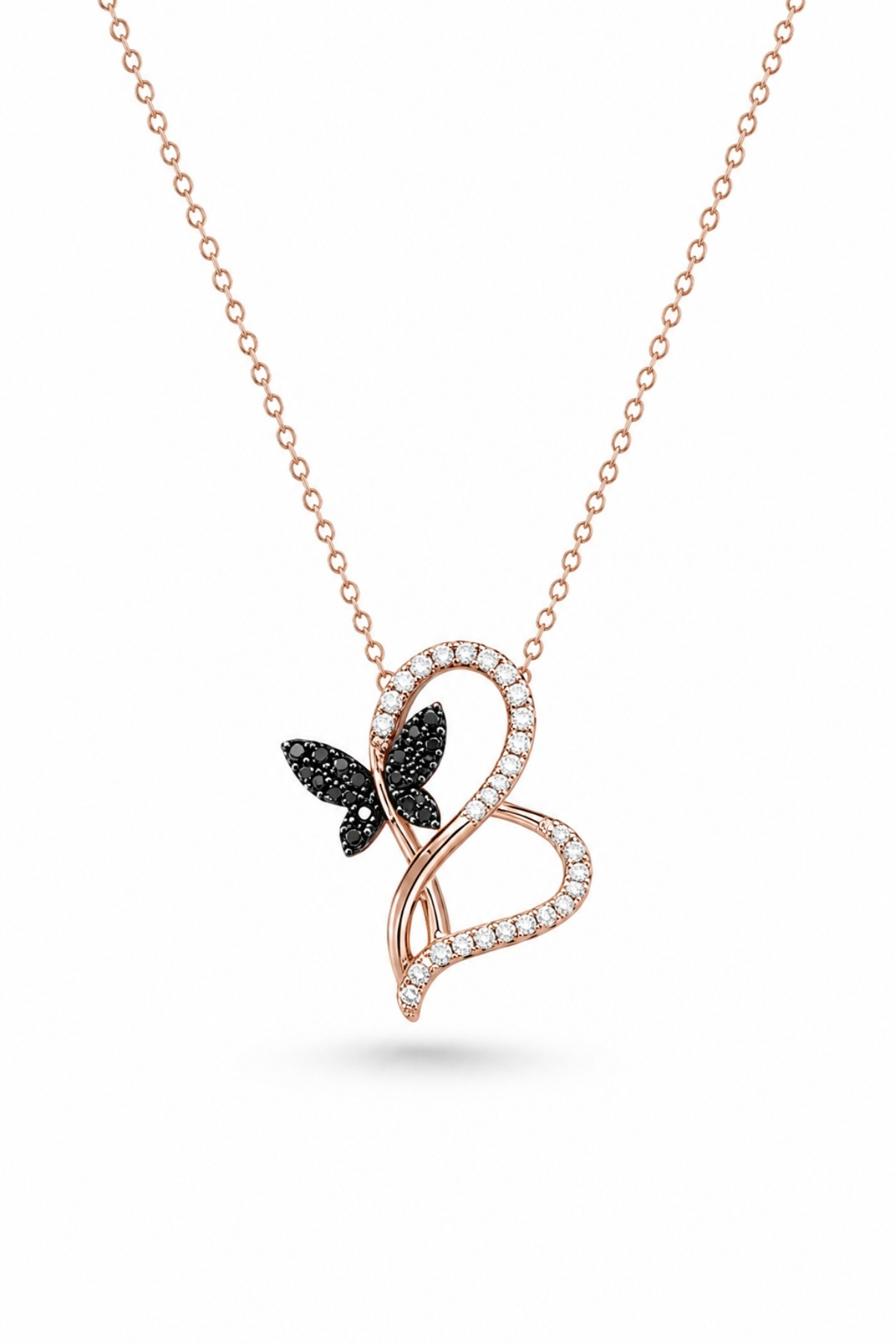 Women's Necklace with Custom Box - Butterfly Infinity Rose Butterfly Heart Women Necklace