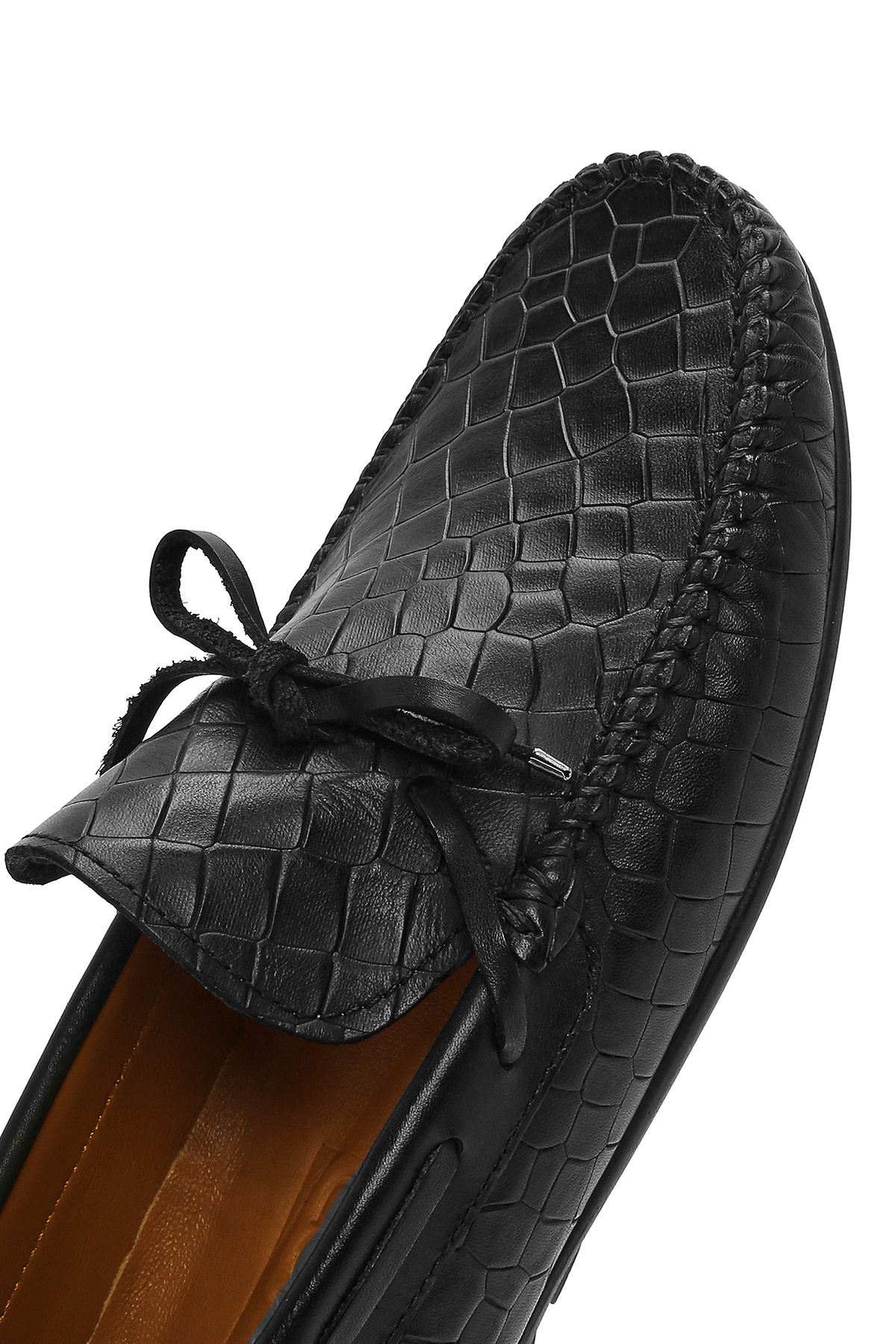 Derimod Erkek Siyah Kroko Deri Loafer 26SFD7544E3 görsel 8