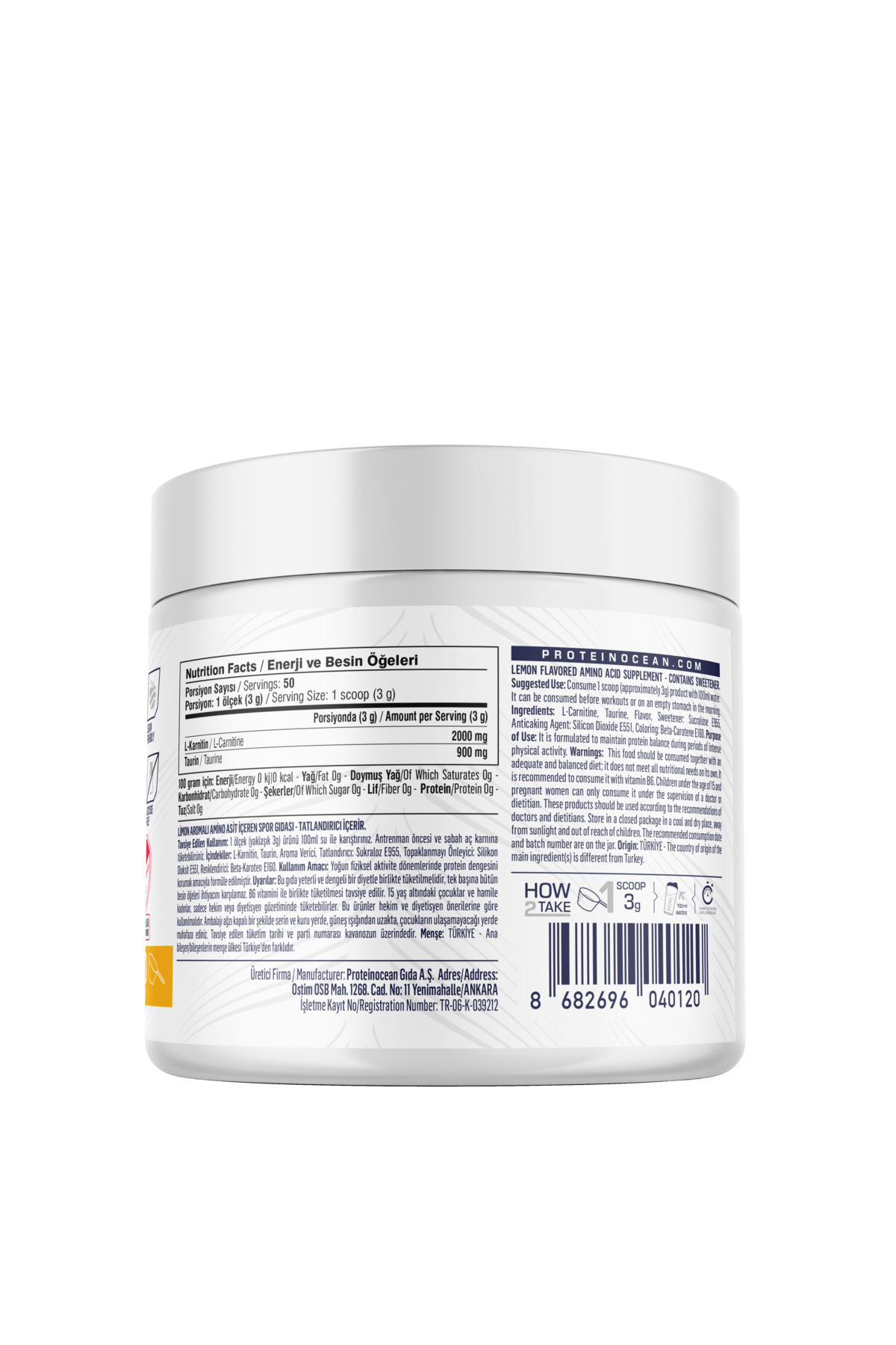 protein ocean l carnitine Proteinocean L-carnitine Limonata 150g - 50 Servis
