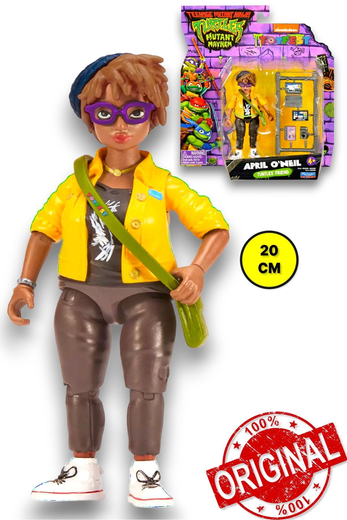TOYFEST TMNT Aksesuarlı Ninja Kaplumbağalar Mutant Figürü - APRIL