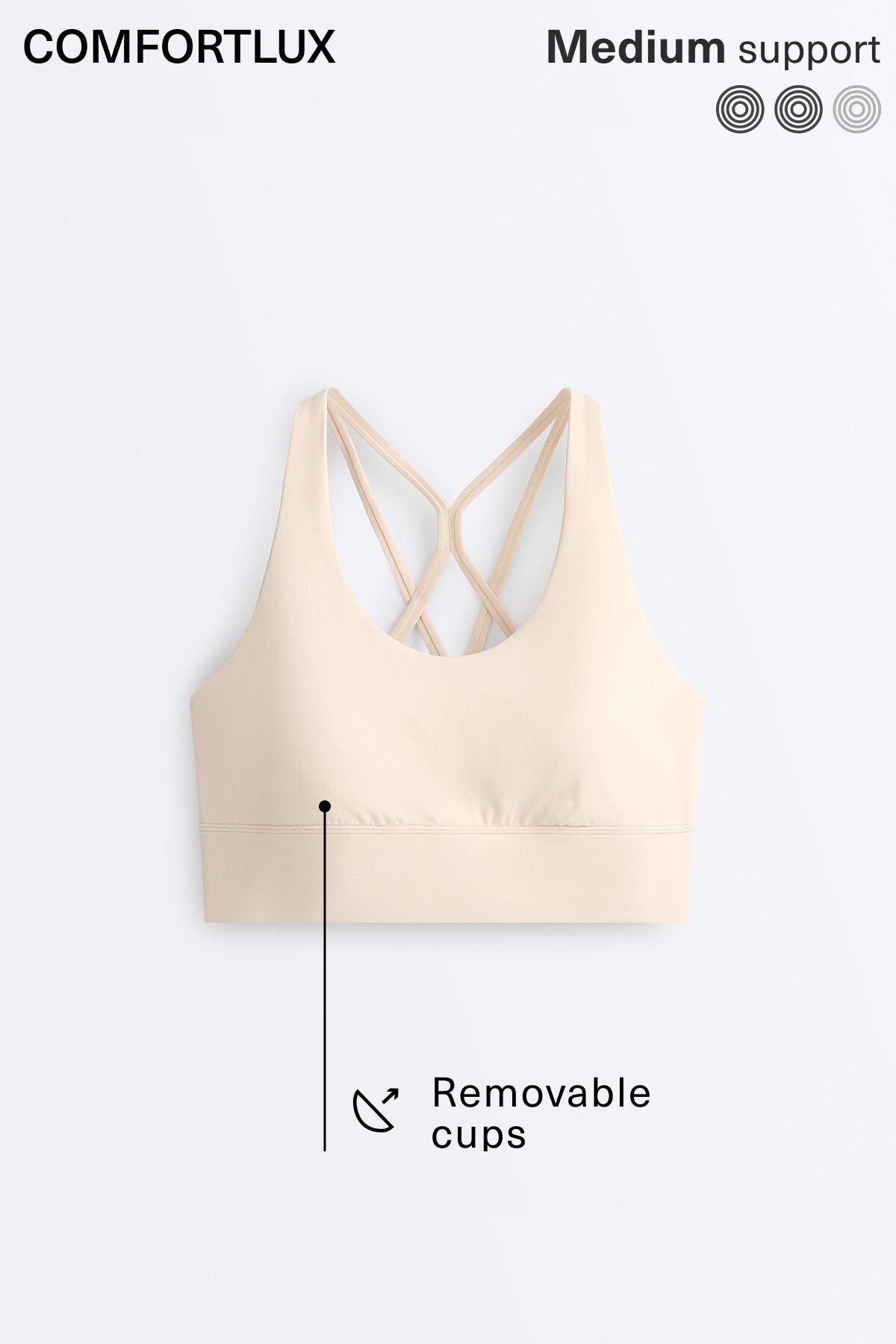 Oysho Comfortlux orta destekli spor sütyeni görsel 5