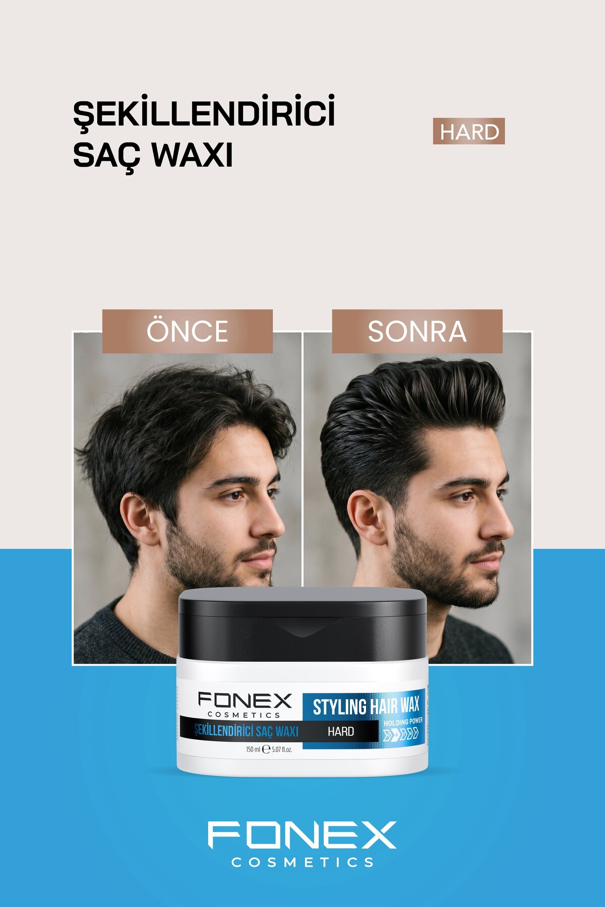 Şekillendirici Saç Waxı Hard 150 ML — رنگارنگ 8MBESW64BN — تصویر 3 از 4