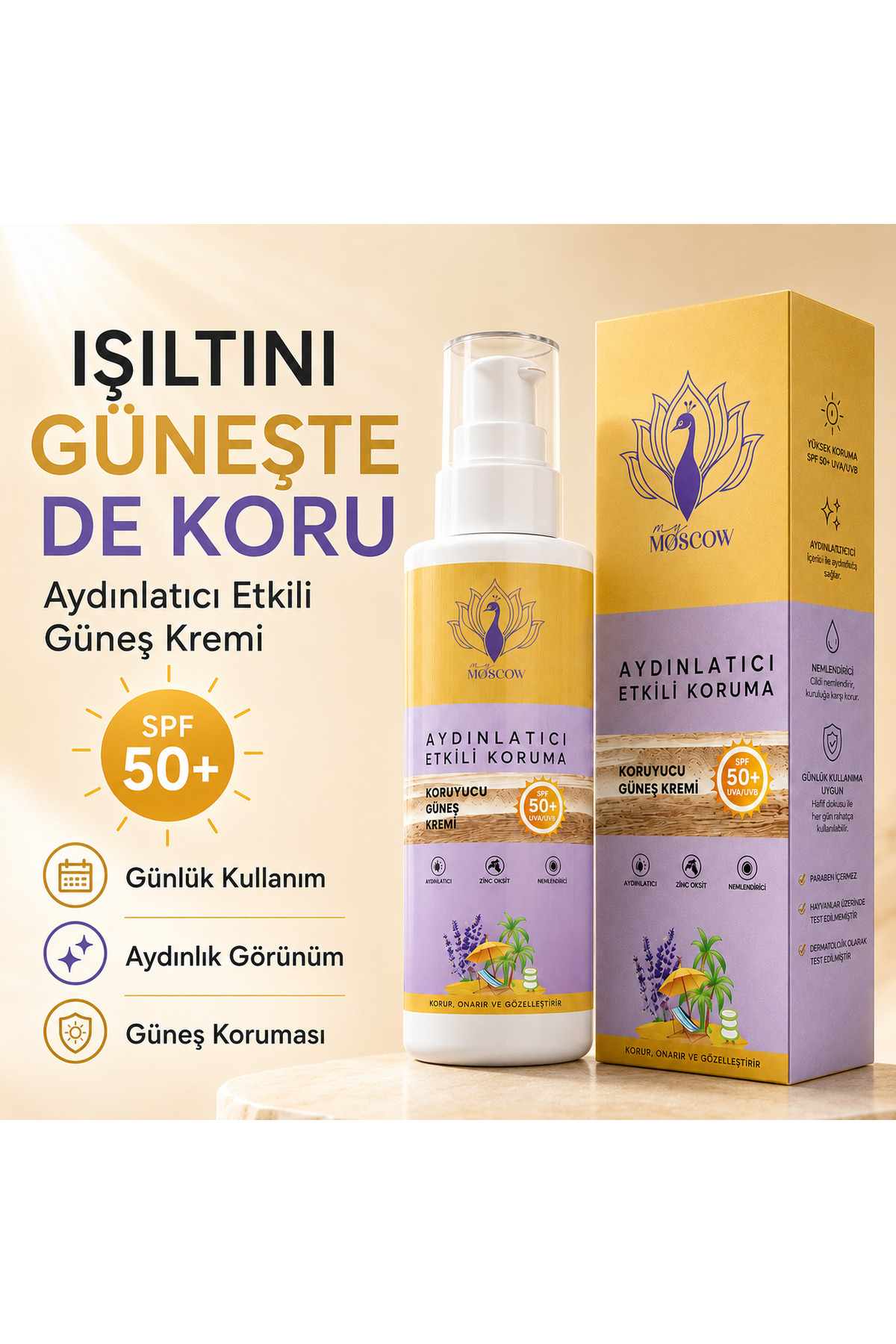 GÜNEŞ KREMİ AYDINLATICI ETKİLİ — MYM202501