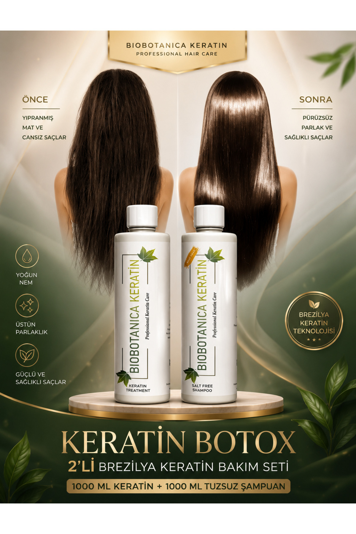 Biobotanica شامپو کراتینه برزیلی Blowout 1000 میلیلیتری / شامپو بدون نمک 1000 میلیلیتری — BBTNCKLST