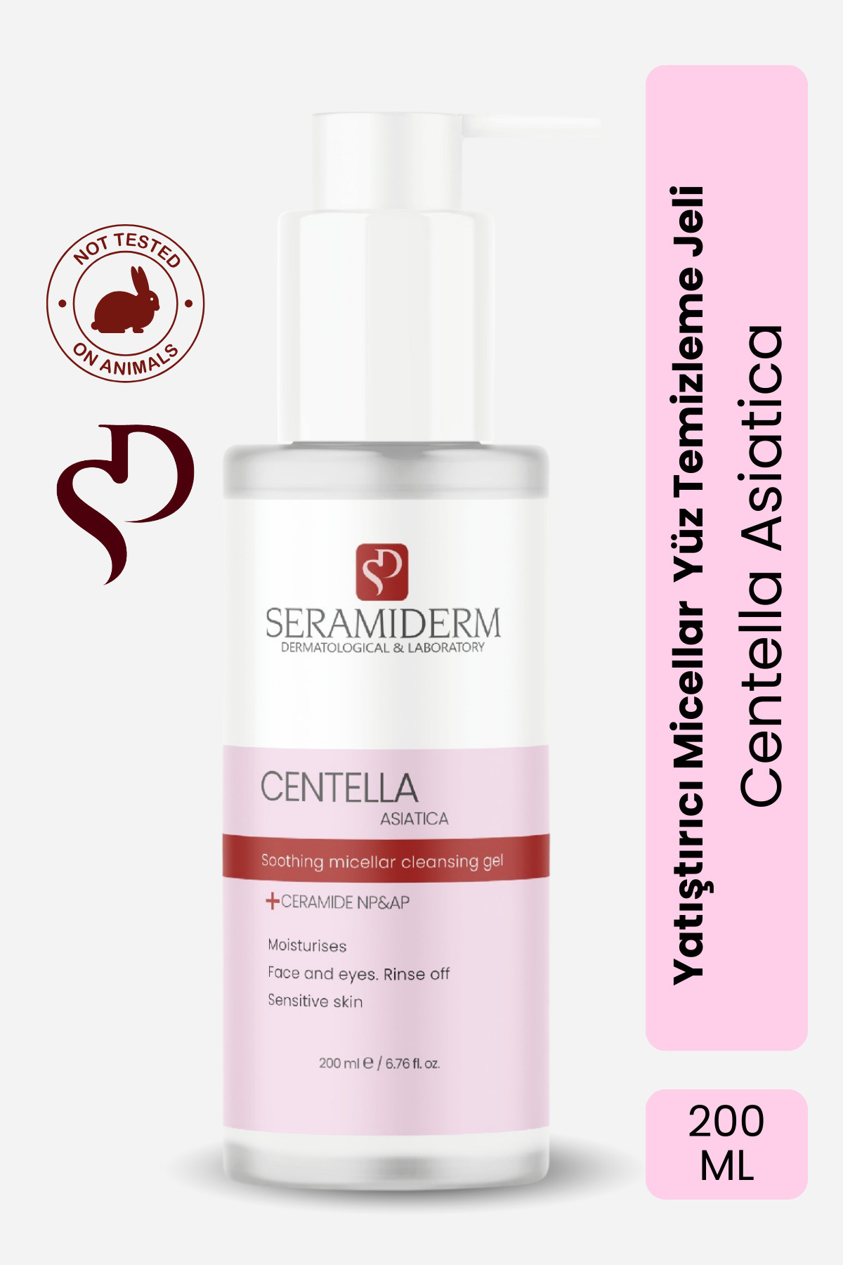 SERAMİDERM Dermatological & Laboratory Seramid İçerikli, Nemlendirici, Yatıştırıcı Micellar Yüz Temizleme Jeli 200 ml — YUZTEMIZLEME