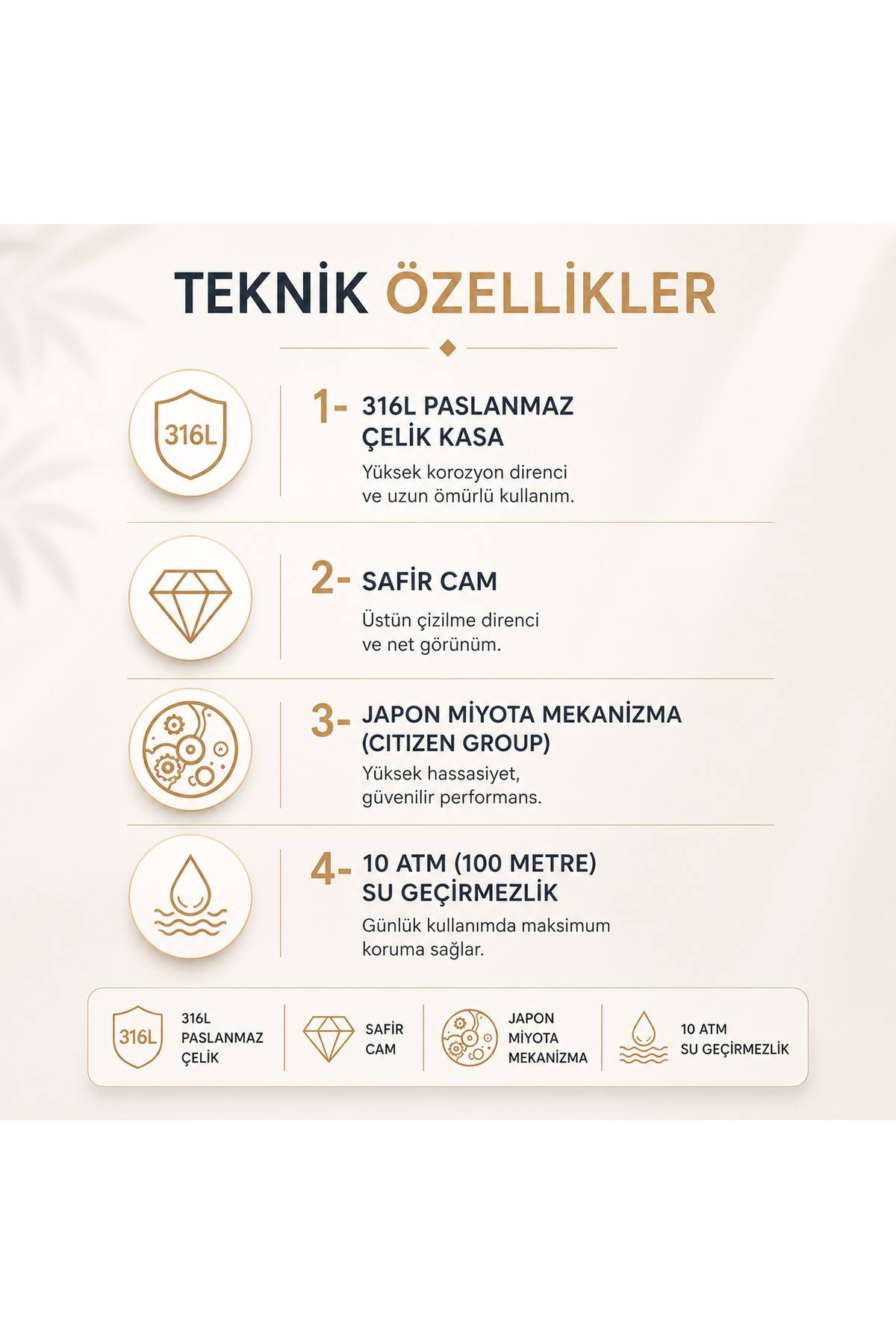 MURENO Safir Camlı Japon Miyota (Citizen Group) Mekanizmalı Klasik Erkek Kol Saati Hakiki Deri Kordon 316L Paslanmaz Çelik 10 ATM Su Geçirmez Yeşil Kadran V1 görsel 6