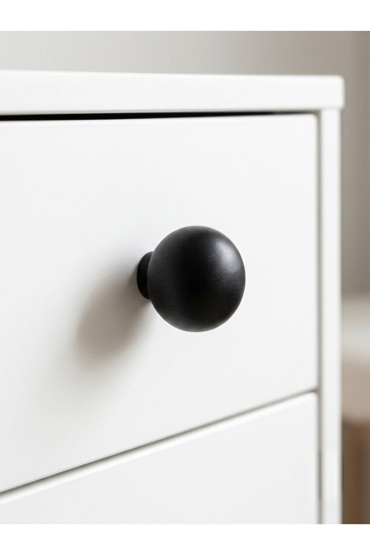 (5 Pcs) Wooden Black Sphere Ball Button Handle Luxury Drawer Wardrobe Furniture HandlesUck-19890047