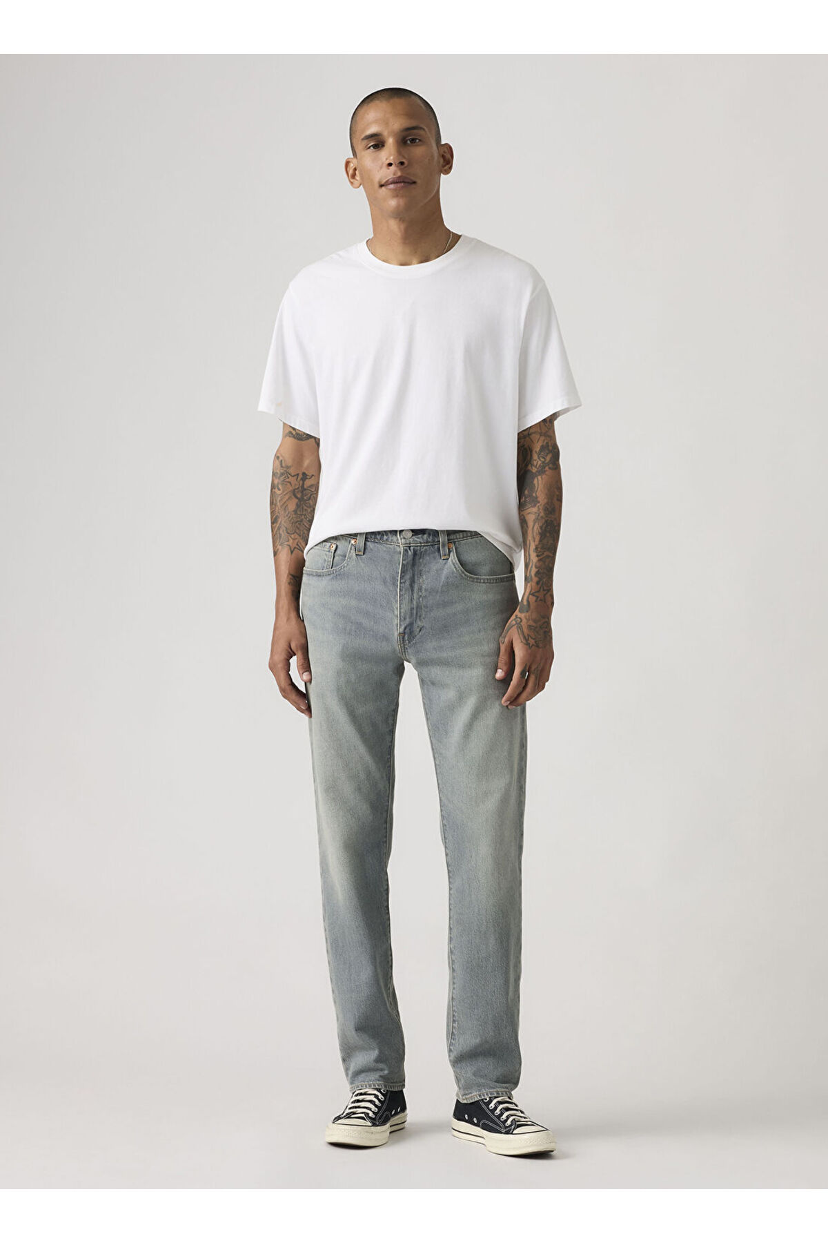 LSE 502 TAPER SILENT MEN 'S GRAY JEANSA2088-0067