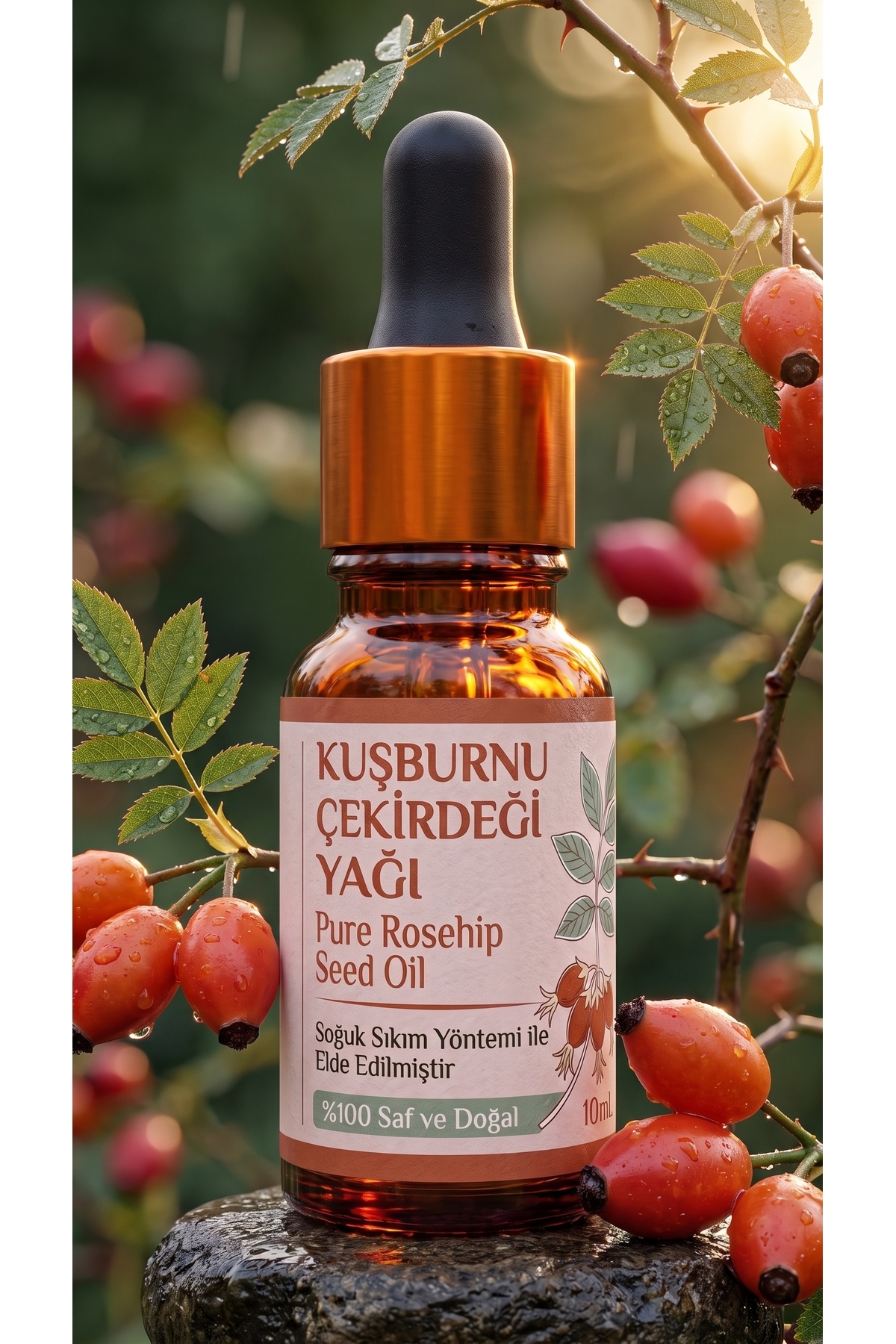 Kuşburnu Çekirdeği Yağı 10 ml / Soğuk Sıkım / %100 Saf Ve Doğal / Rosehip Seed Oil — A1-Kuşburnu-yag-10 — تصویر 4 از 8