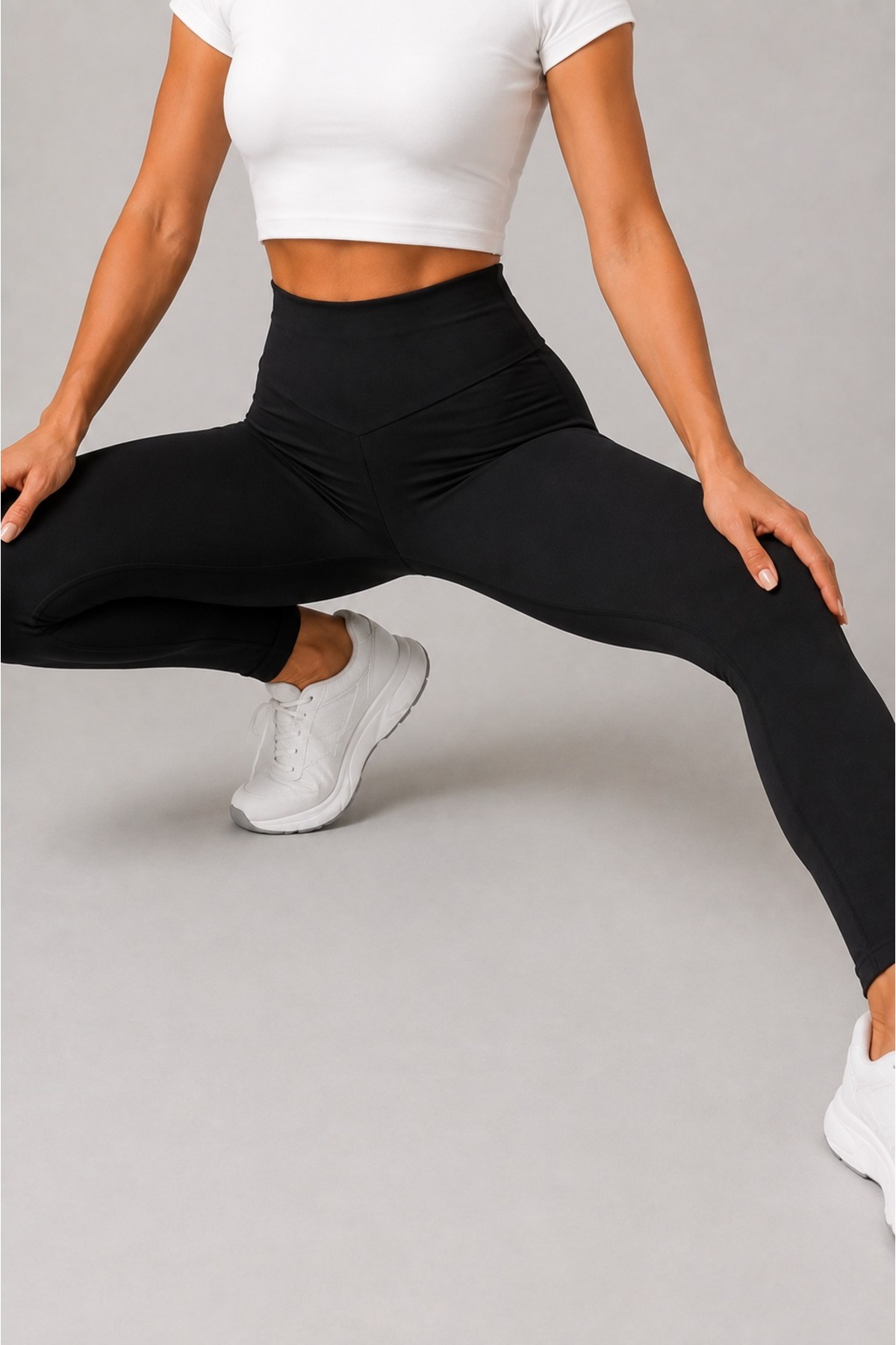 Grenj Fashion Siyah Dalgıç Extra Yüksek Bel Toparlayıcı Spor Tayt görsel 2