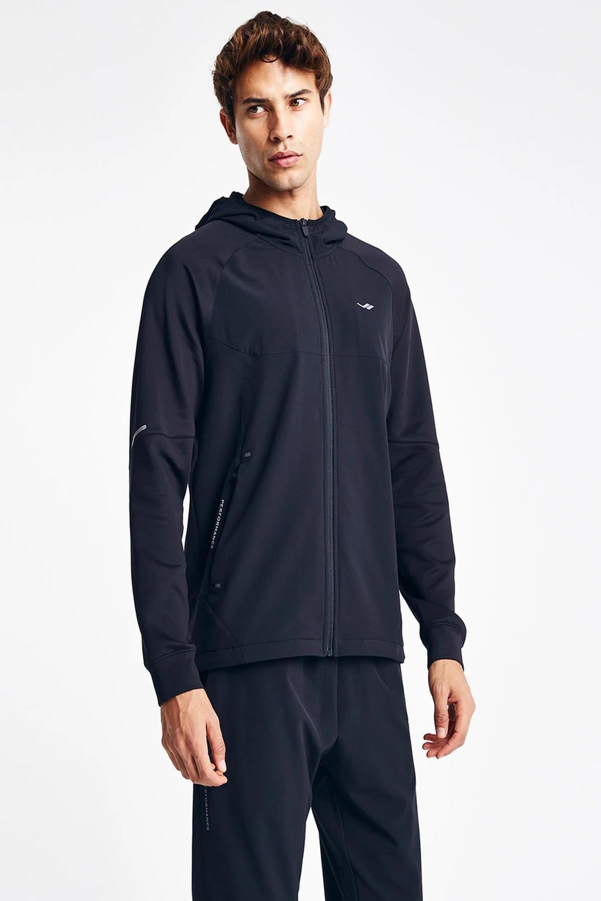 Lescon Erkek Fermuarlı Kapüşonlu Sweatshirt 24N-1115 24NTES001115 görsel 2