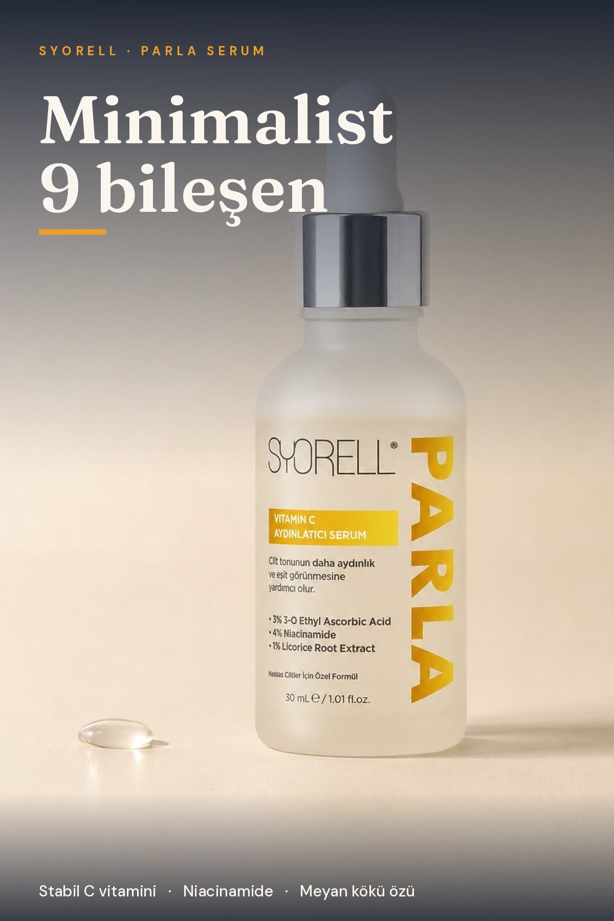 PARLA C Vitamini ve Niacinamide ile Ton Eşitleyici Serum — M.01.SNQ.037 — تصویر 2 از 6