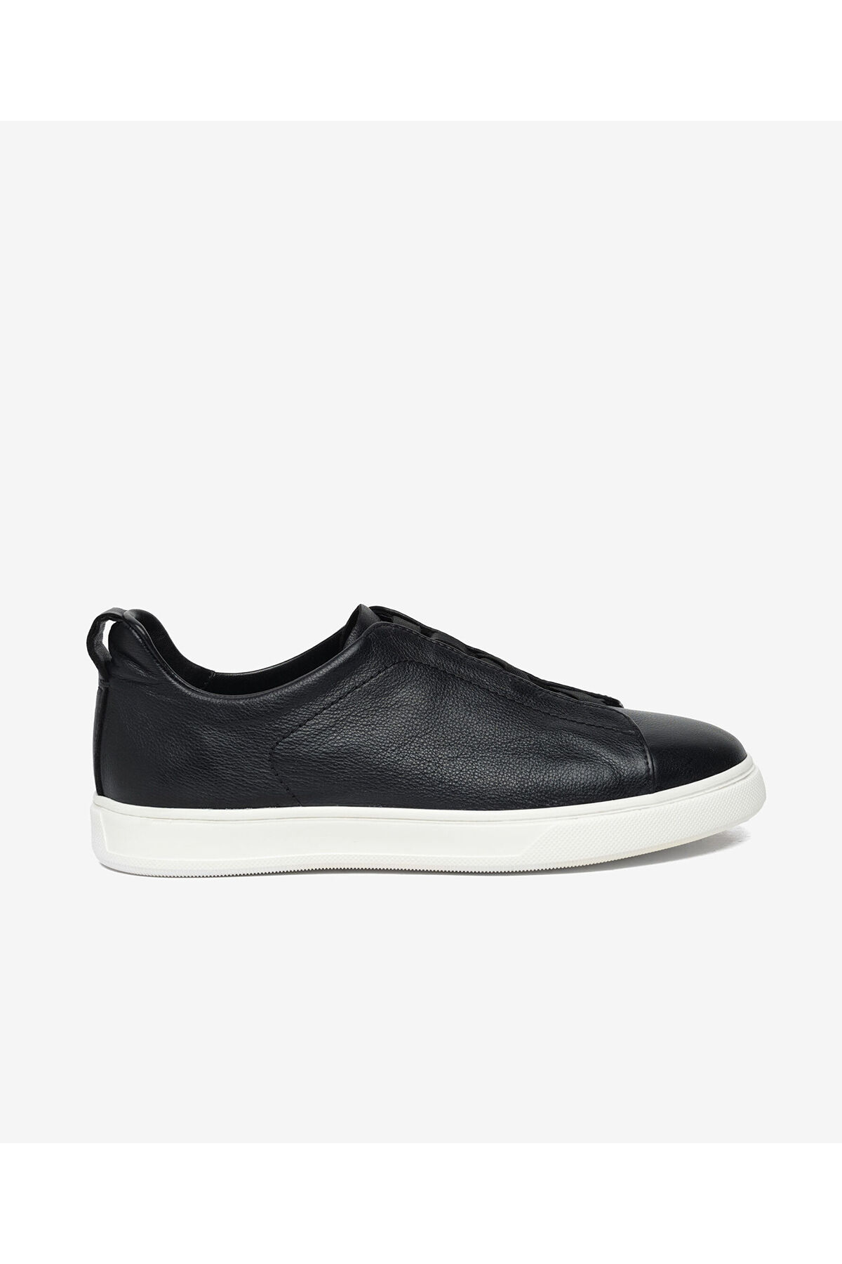 Erkek Siyah Hakiki Deri Sneaker Ayakkabı 6Y1SA18952