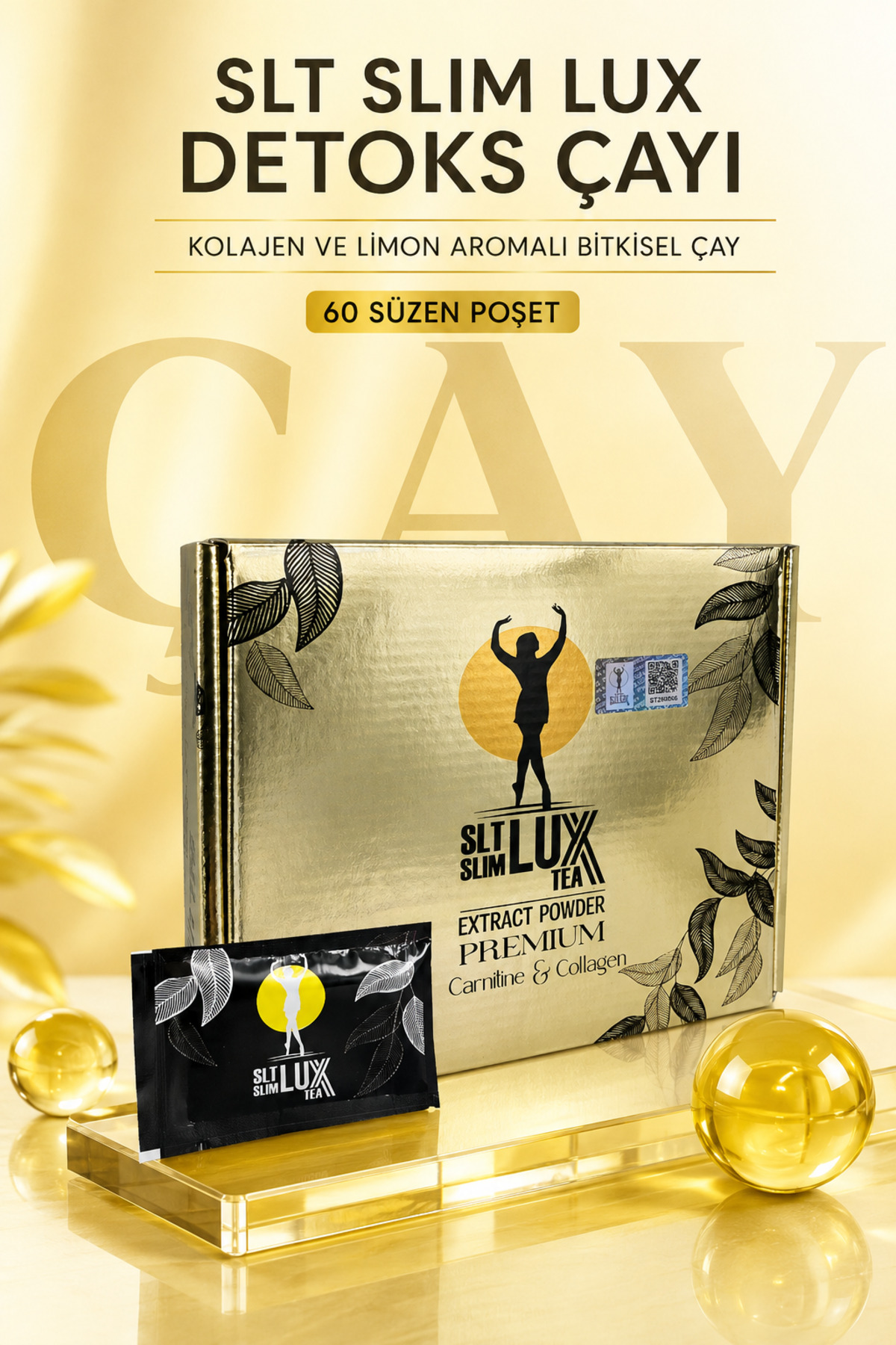 SLT SLIM LUX Detoks Çayı – Kolajen ve Limon Aromalı Bitkisel Çay