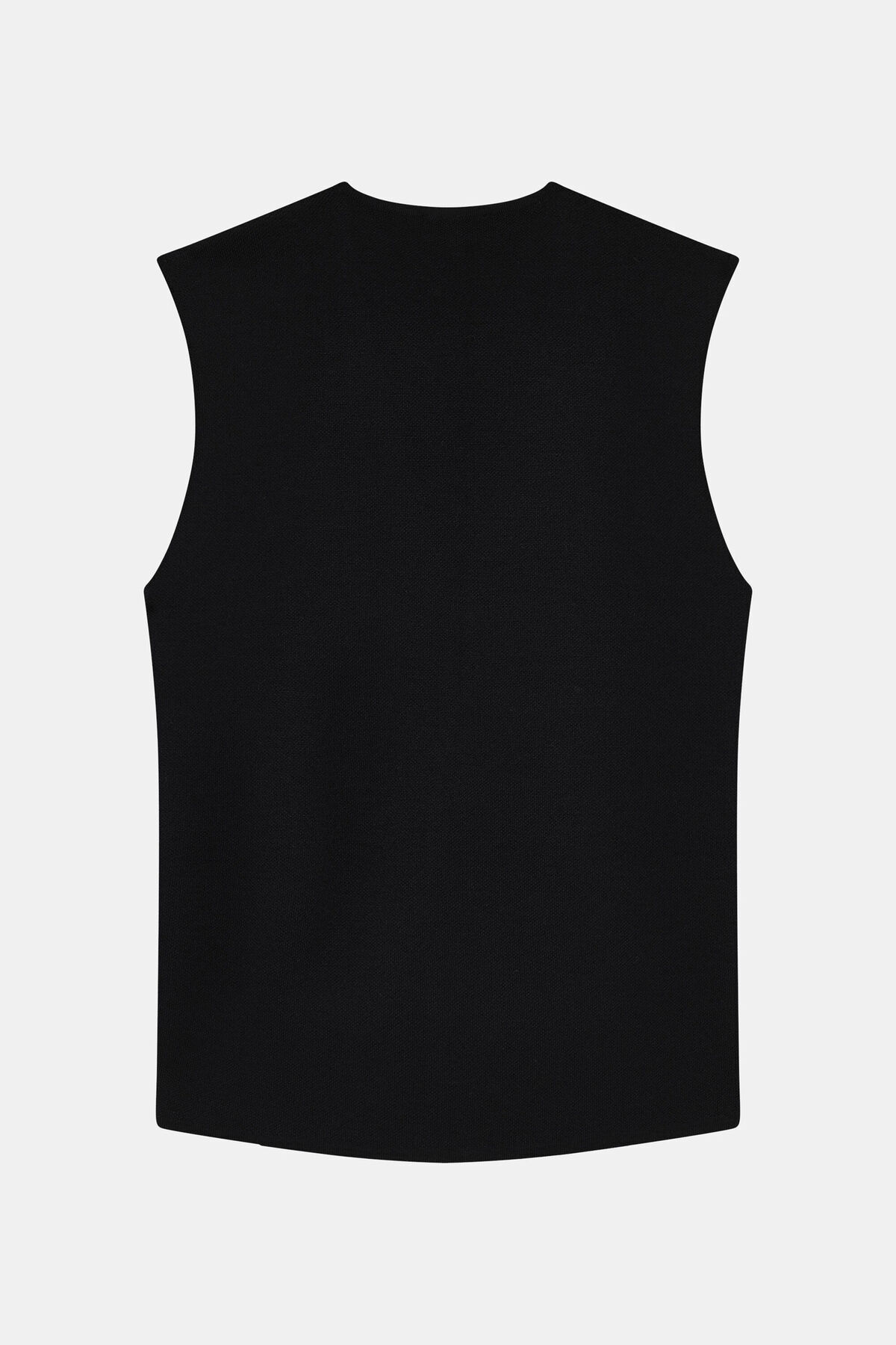 W Collection Siyah V Yaka Düğmeli Yelek görsel 2