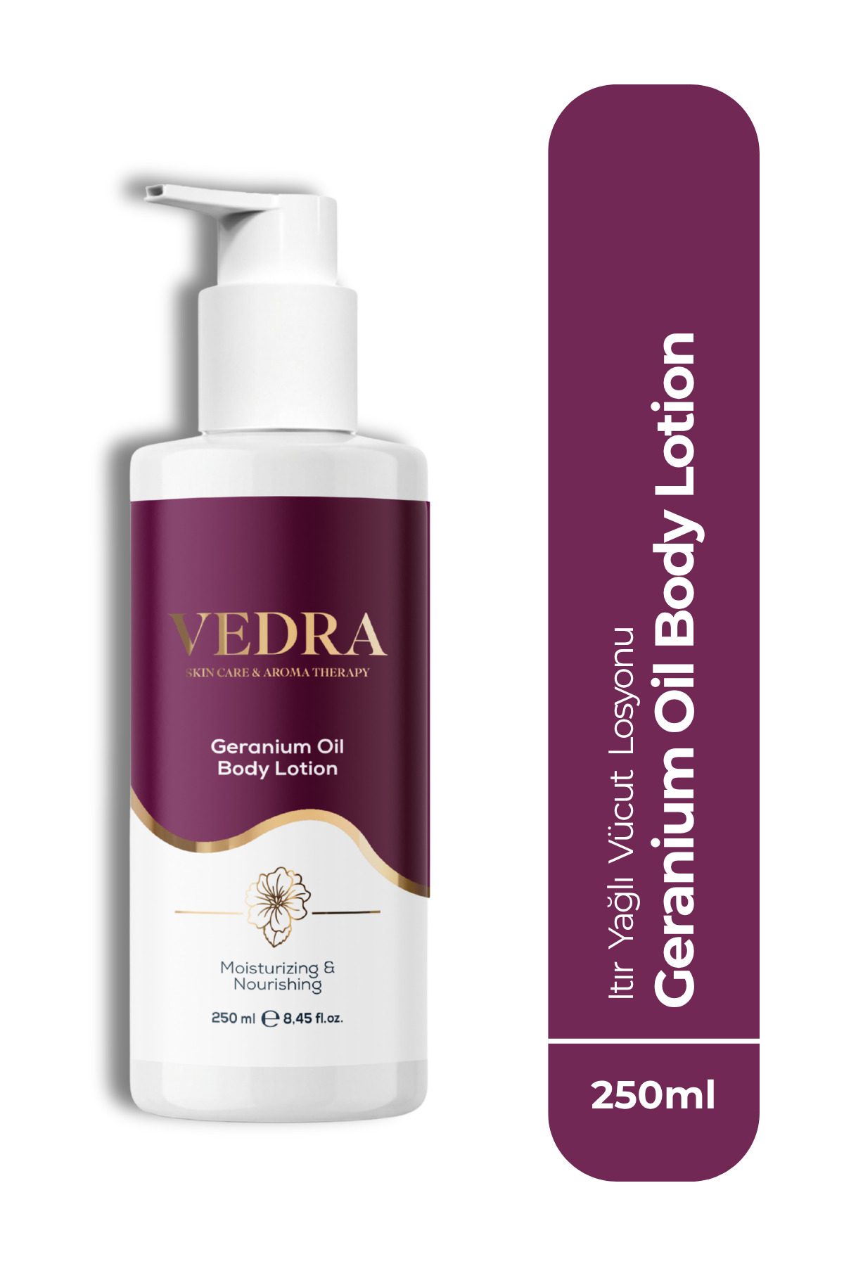 VEDRA AROMATHERAPY & SKINCARE Itır Yağlı Vücut Losyonu - Dengeleyici Vücut Kremi 250 ML — 8685070999083