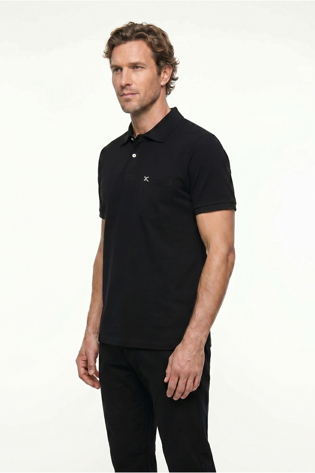 Kiğılı Polo Yaka Regular Fit Cepli Nakışlı %100 Pamuk Tişört görsel 2