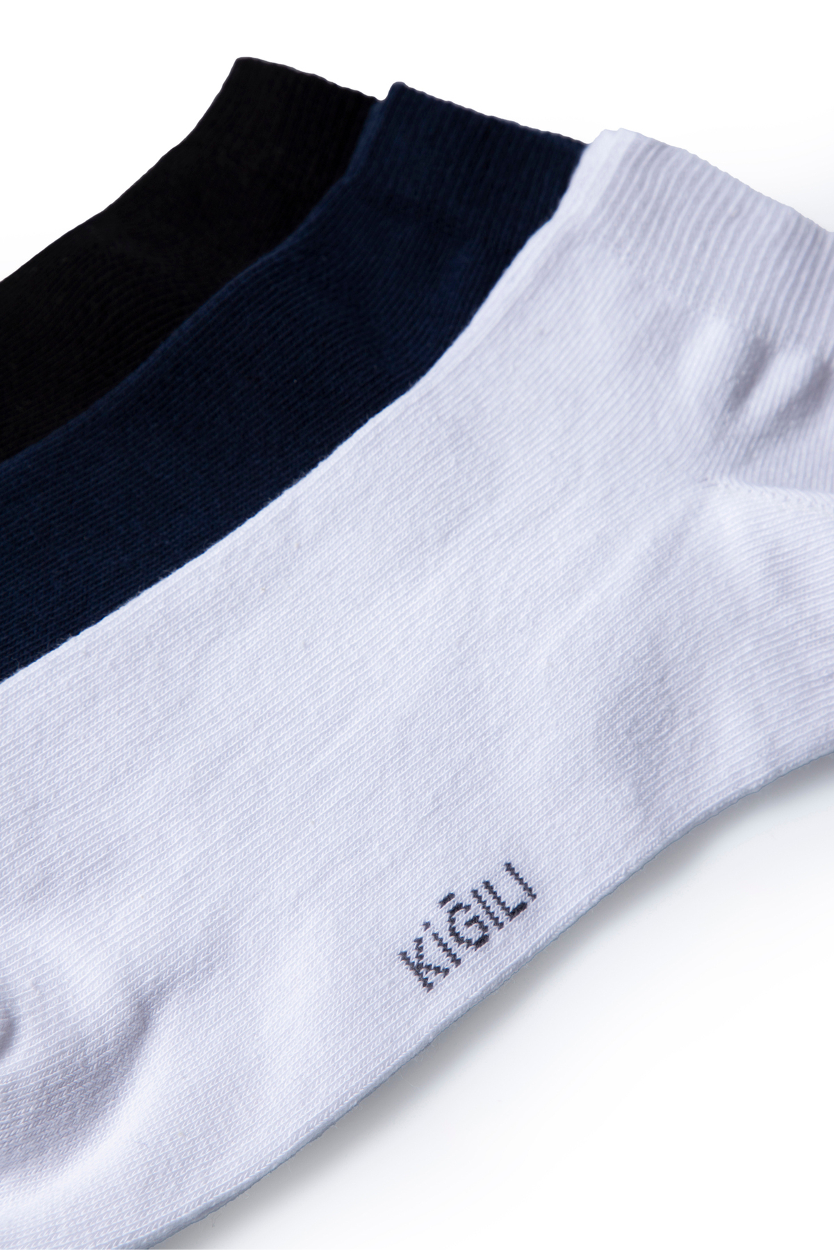 Kiğılı 3'lü Pamuklu Esnek Spor Çorap Seti görsel 2