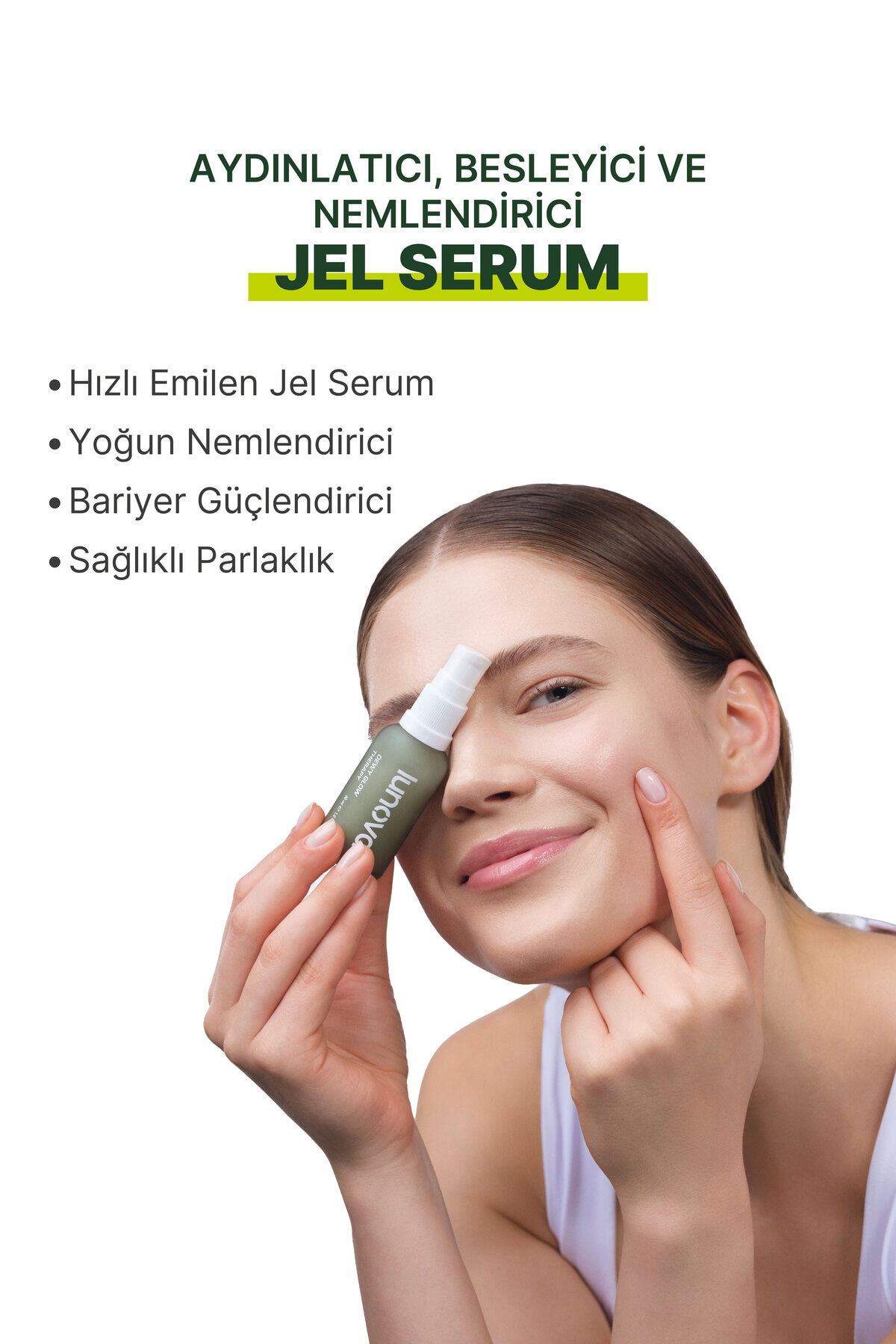 4’lü Komple Cilt Bakım Rutini Seti | Cilt Kurutmayan Temizleyici, Bariyer Güçlendirici Milk Serum, Aydınlatıcı Jel Serum & Yoğun Nemlendirici Krem — LNV.FOAM.MLK.DGT.IHT01 — تصویر 6 از 9