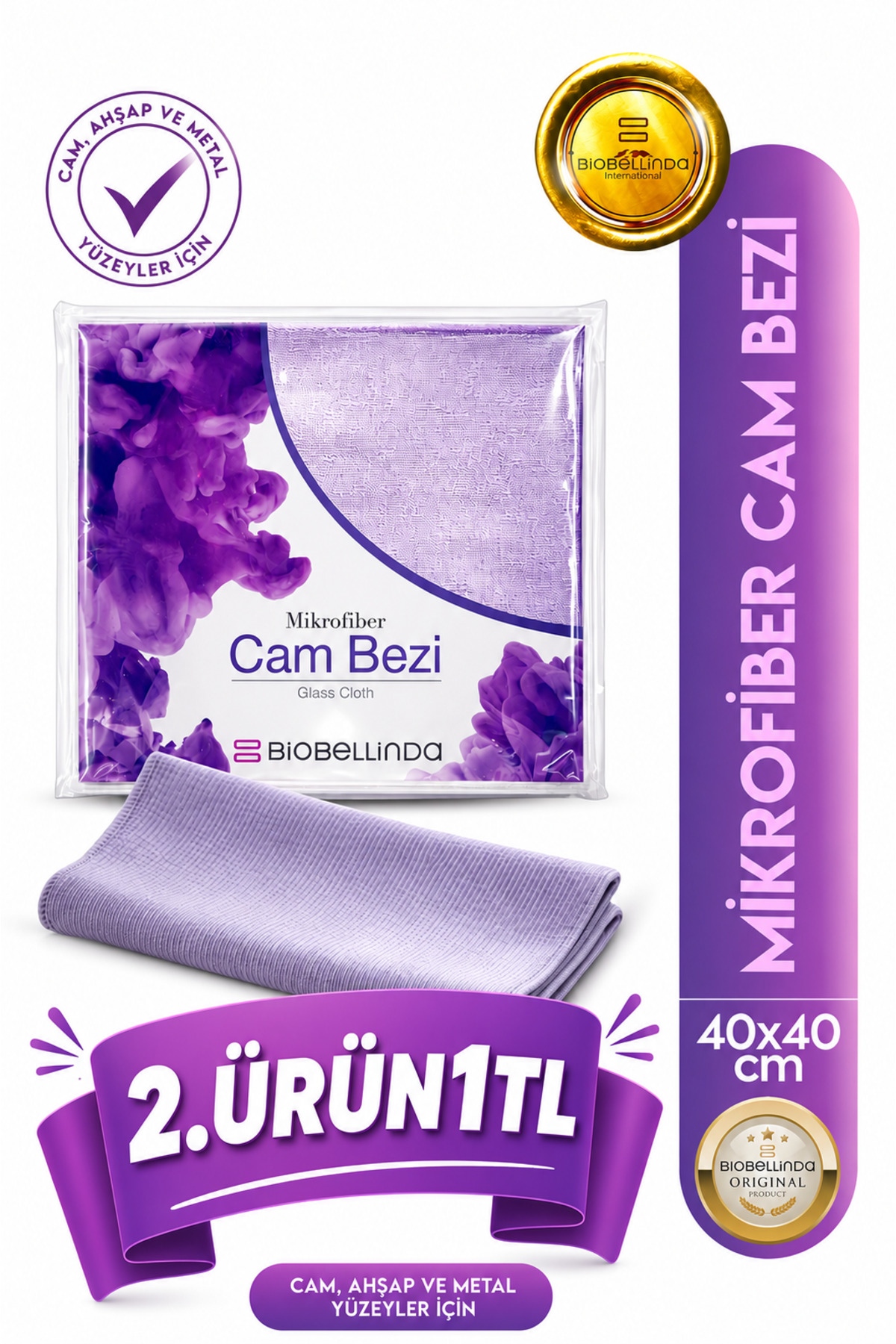 Mikrofiber Cam Bezi (40X40 CM)