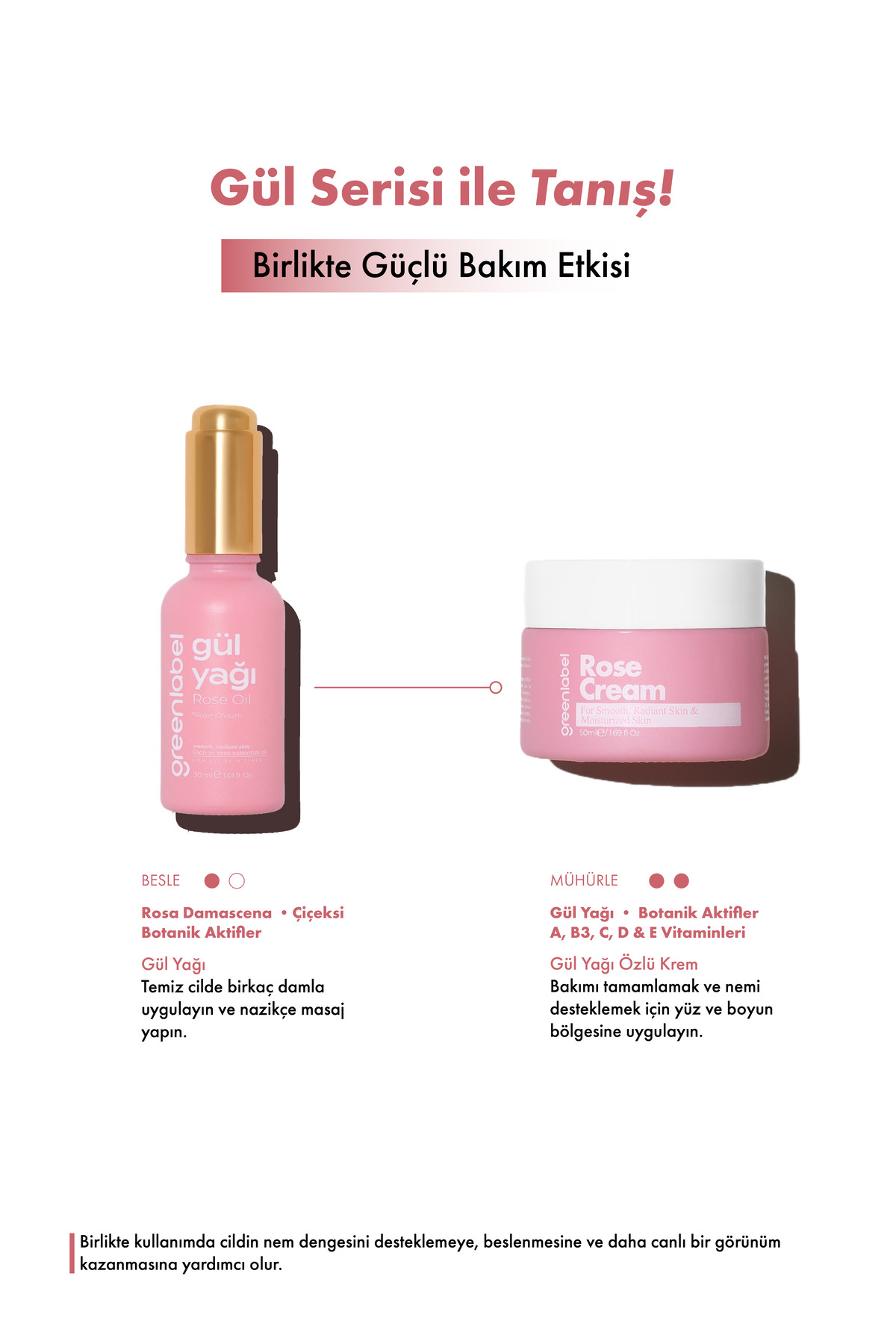 Gül Yağı ve Gül Özlü Nemlendiricili Cilt Bakım Seti — SNLGL8023452 — تصویر 3 از 7