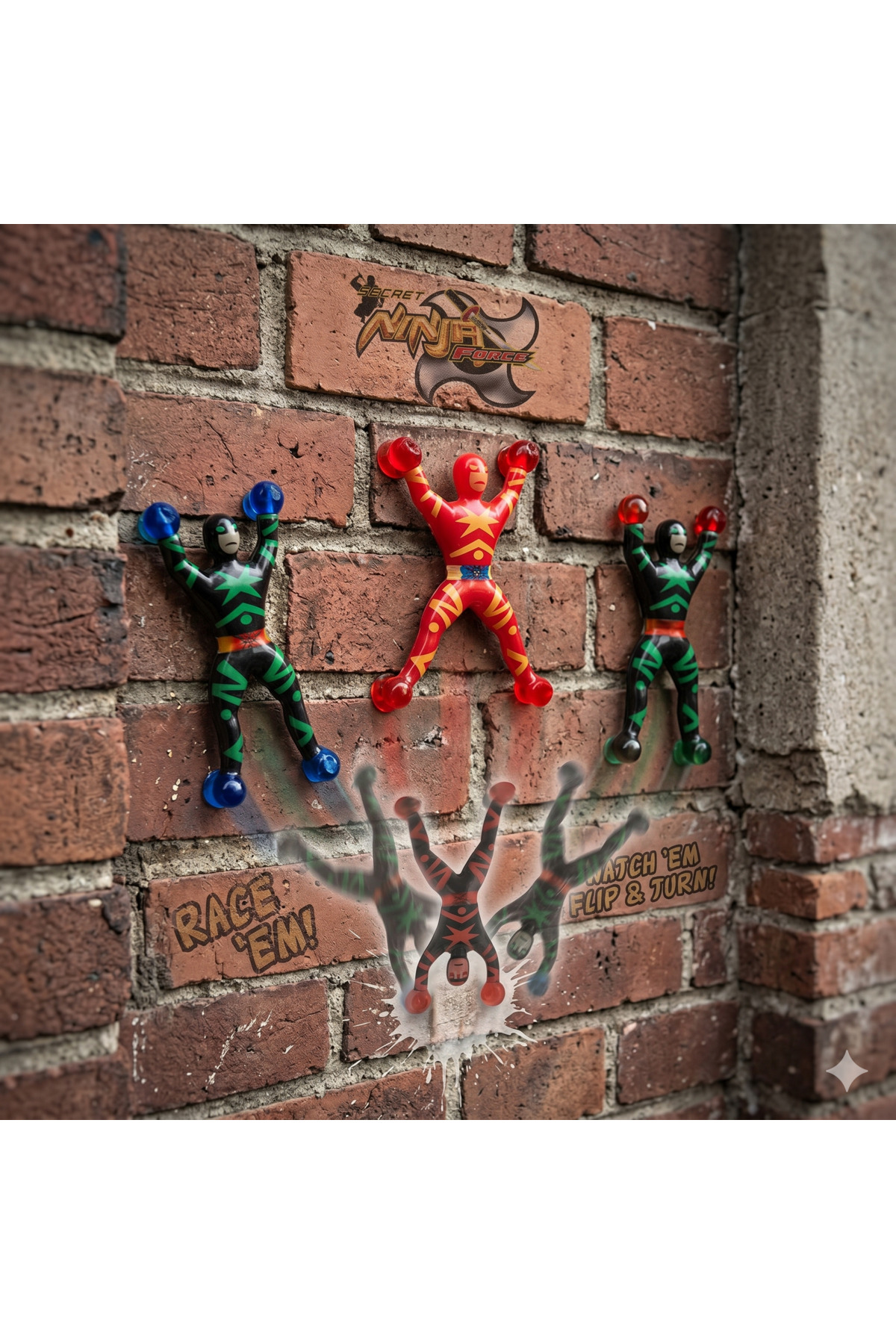 Cici Oyuncak Ninja Force Wall Tumblers Duvara Yapışan Taklacı