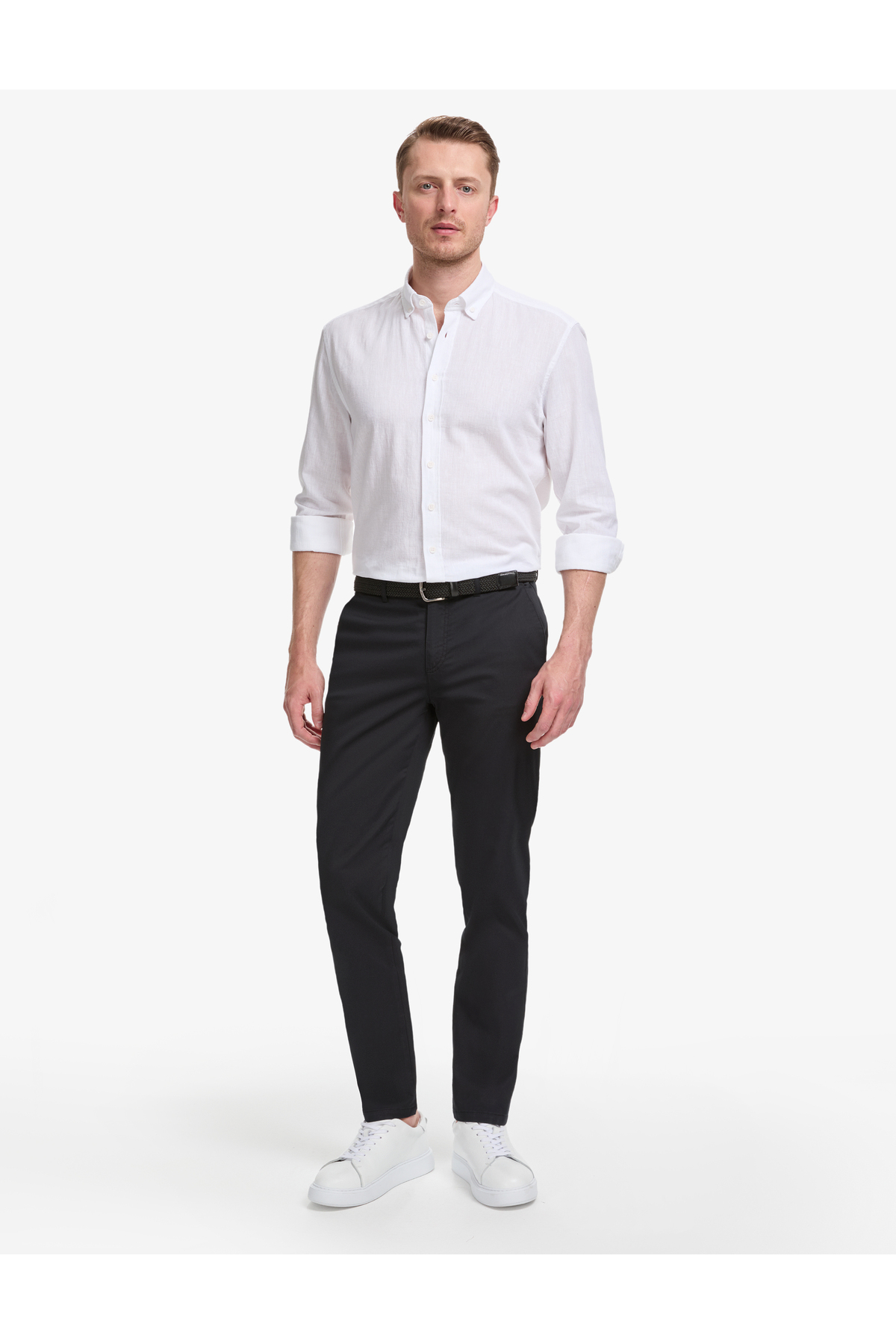 Pierre Cardin Siyah Slim Fit Kanvas Pantolon 50321979-VR046 görsel 3