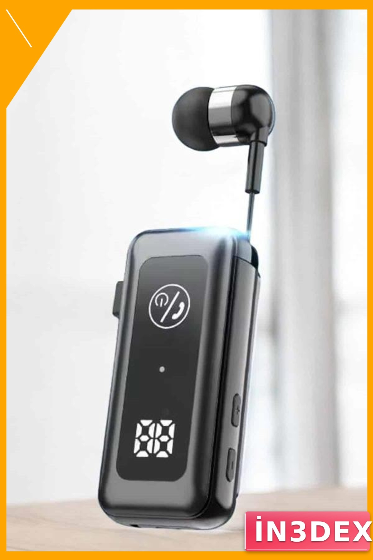 Kulak İçi Bluetooth Kulaklık IPX7 Suya Dayanıklı Makaralı Dijital Göstergeli