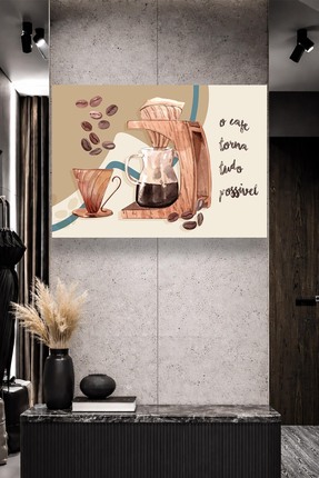 DEKORTR Filtre Kahve Temalı Kanvas Tablo Mutfak Dekoru Barista Tasarım Modern...