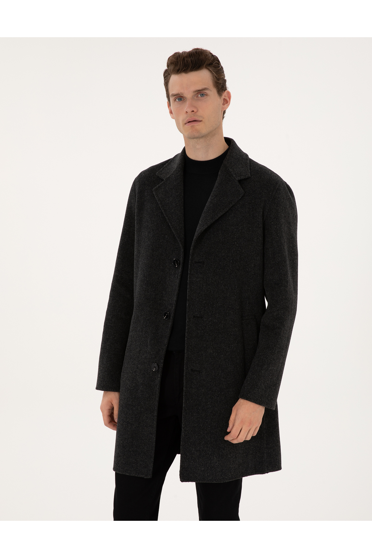 پالتو کشمیری معمولی آنتراسیت 50315759-VR006 پیر کاردین پالتو Pierre Cardin